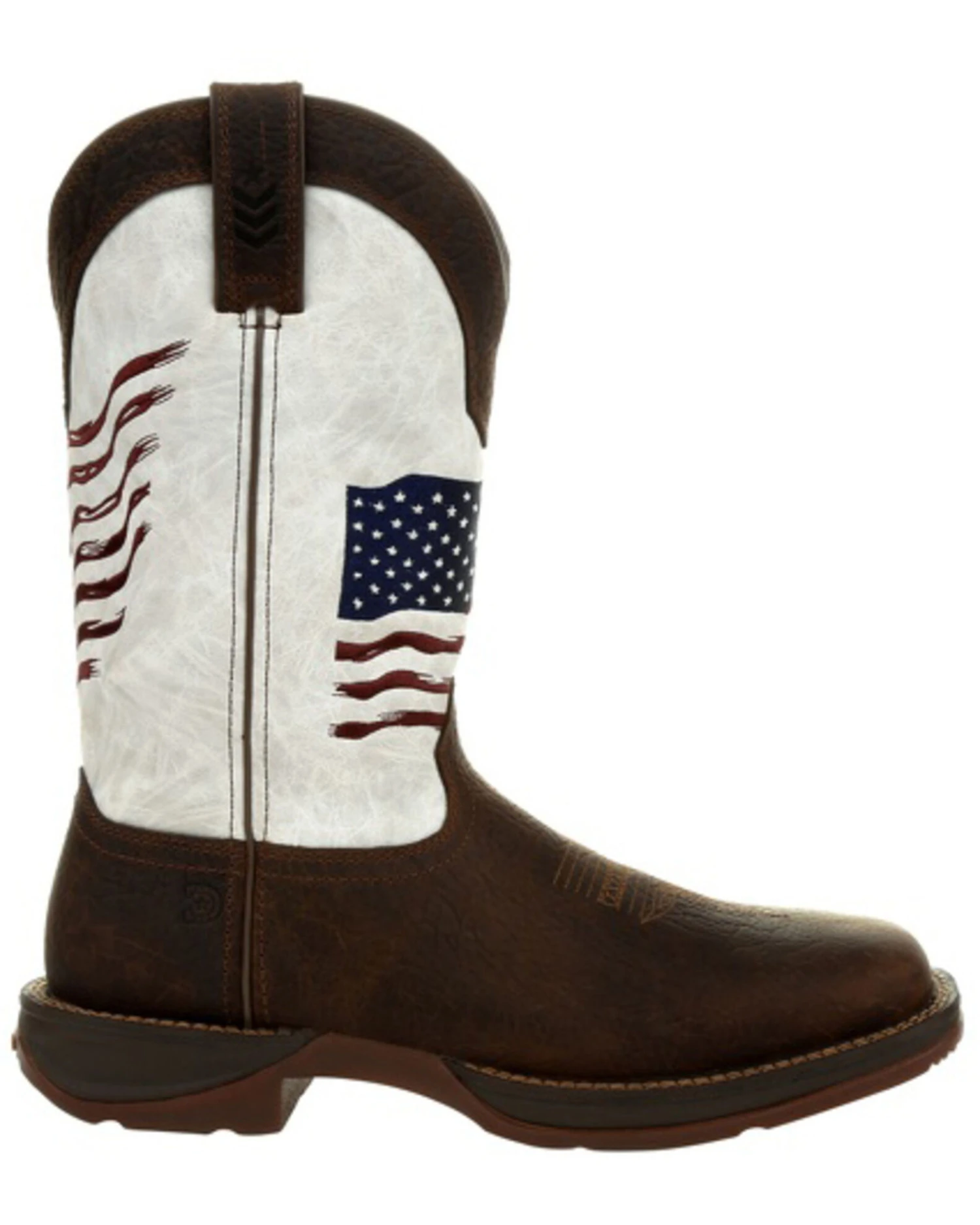 Durango Men's Flag Embroidery Western Performance Boots - Square Toe - Image 6