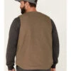 Carhartt Men's Dark Brown Washed Duck Sherpa Lined Vest