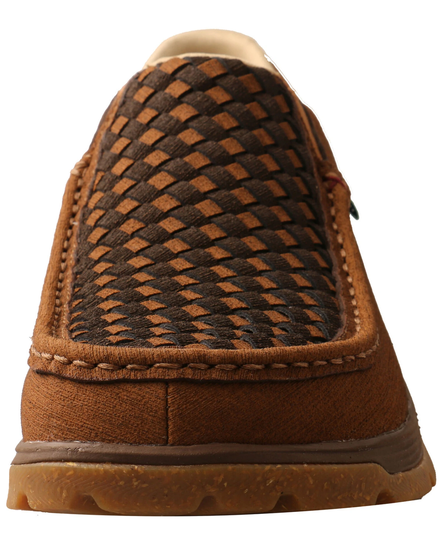 Twisted X Men's Brown Basket Weave Chukka Shoes - Moc Toe - Image 5