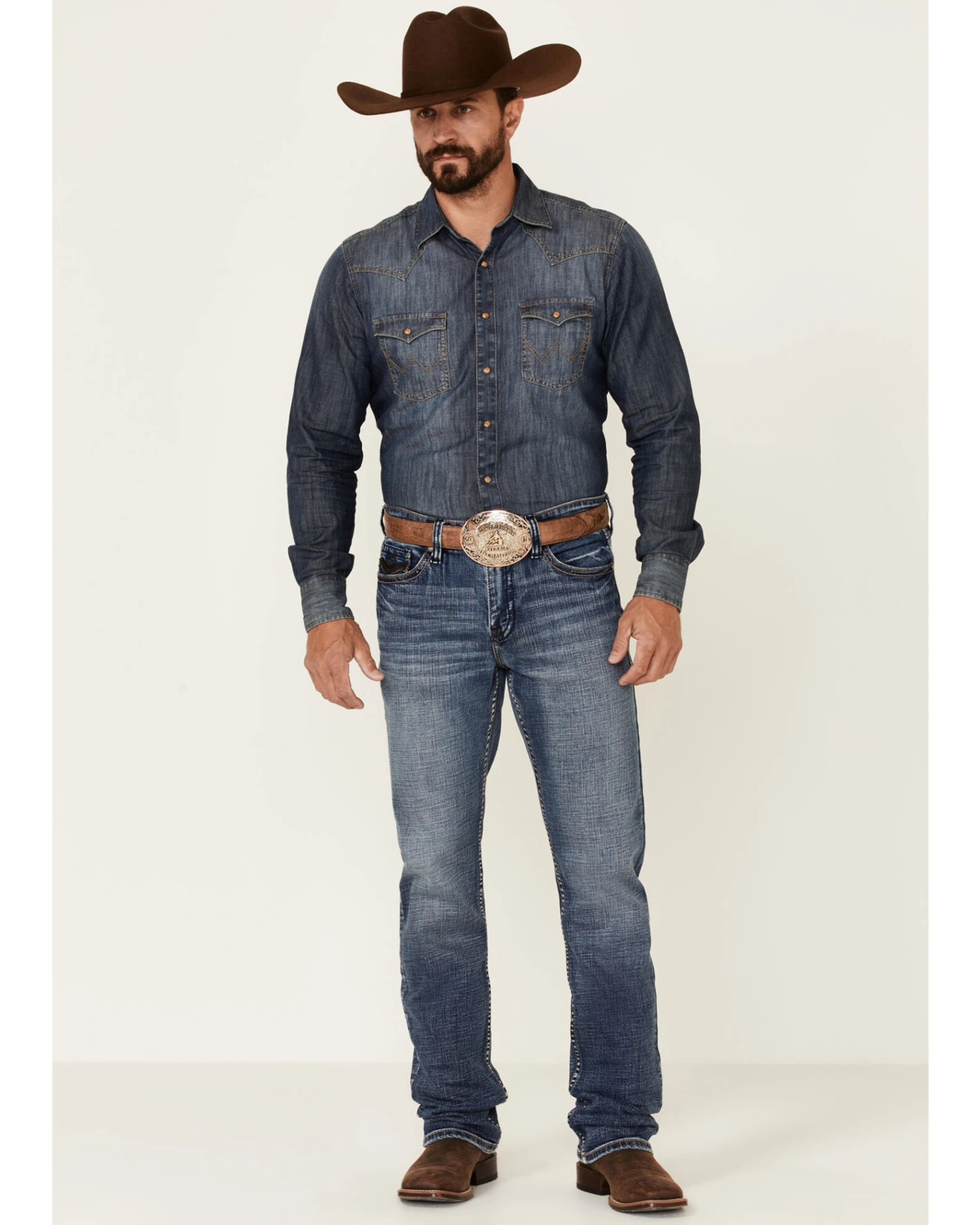 Cody James Core Men's Bannon Dark Wash Stretch Slim Straight Jeans - Image 3