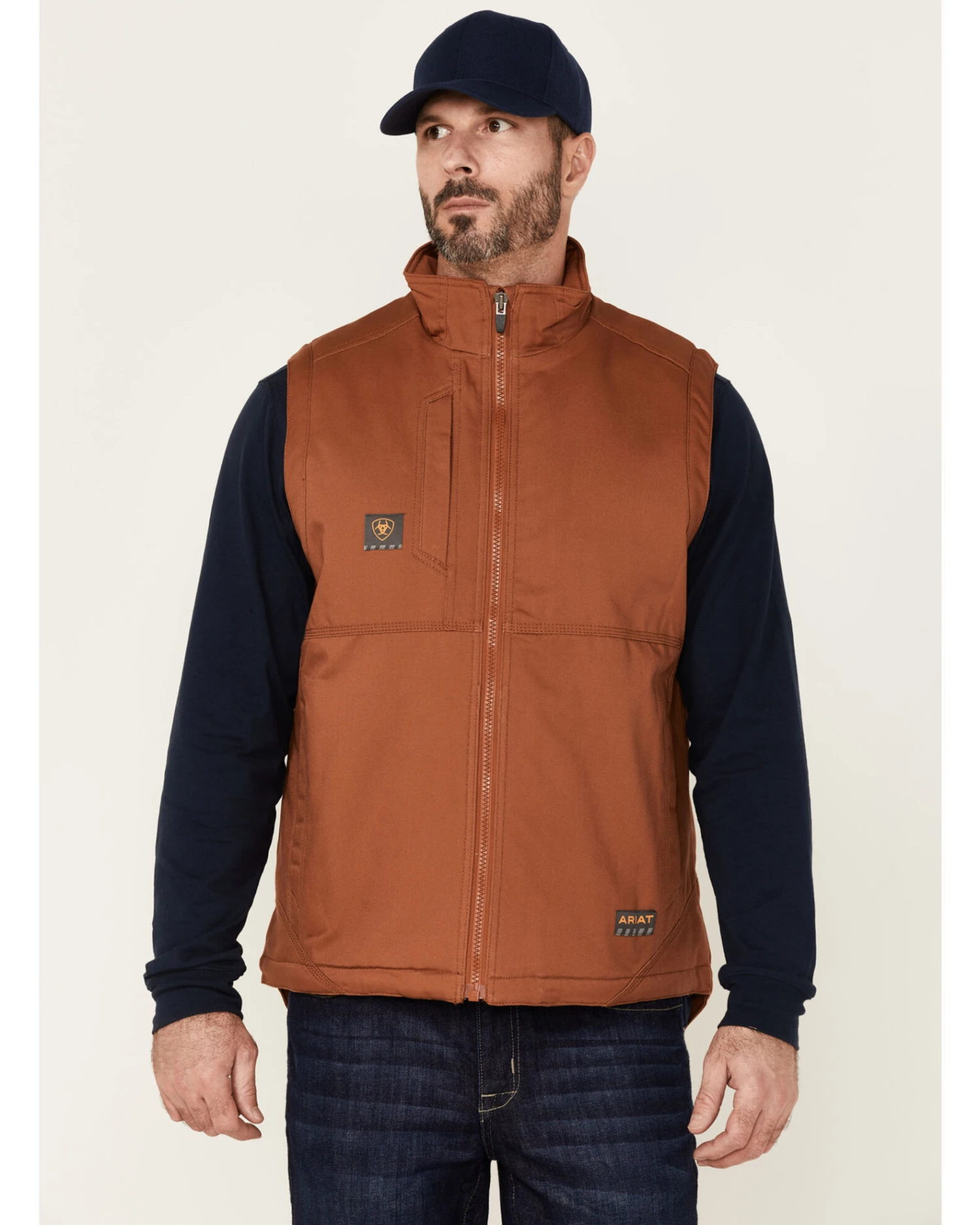 Ariat Men's Rebar Duracanvas Zip-Front Sherpa Work Vest