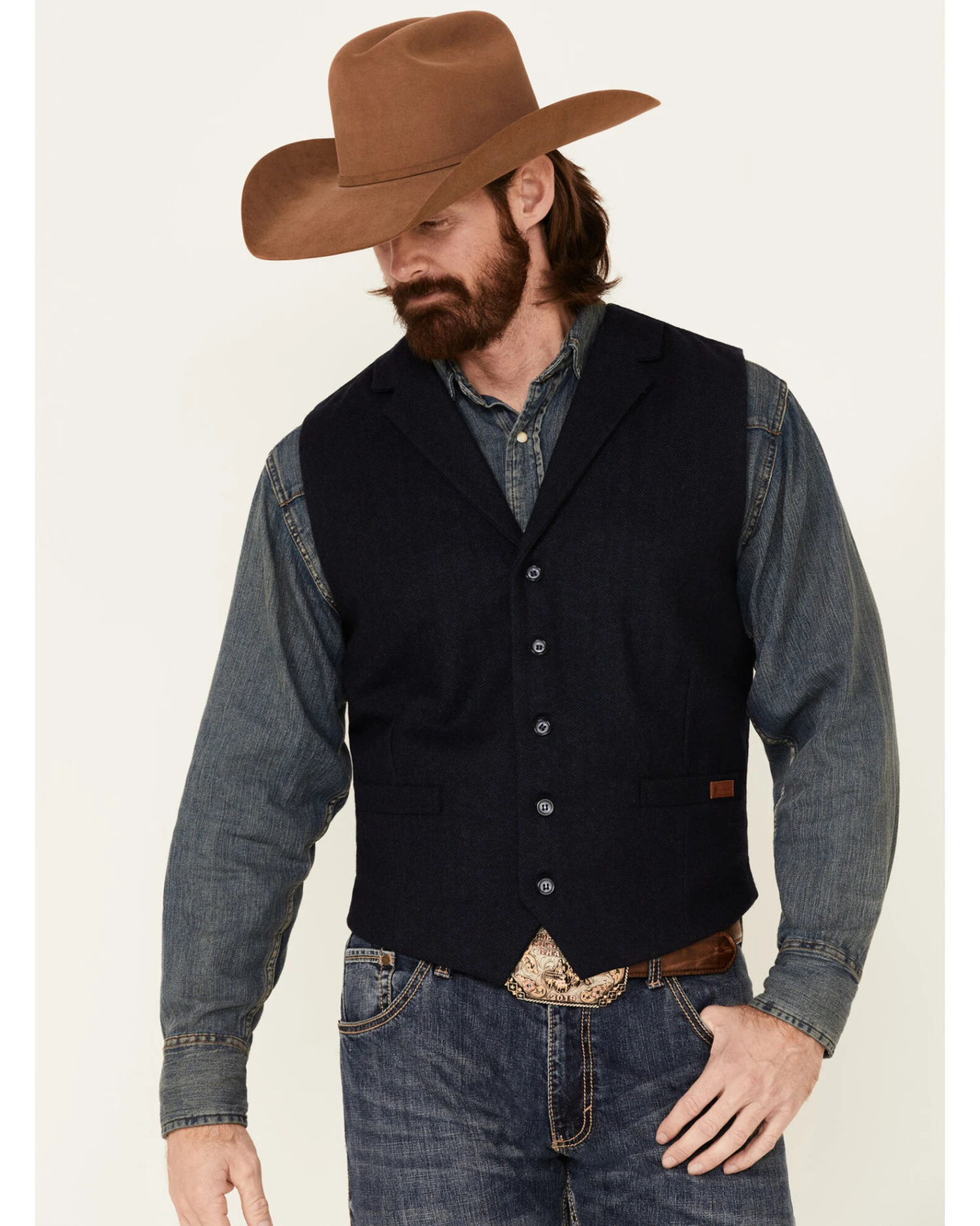 Outback Trading Co. Solid Navy Jessie Button-Front Vest - Image 3
