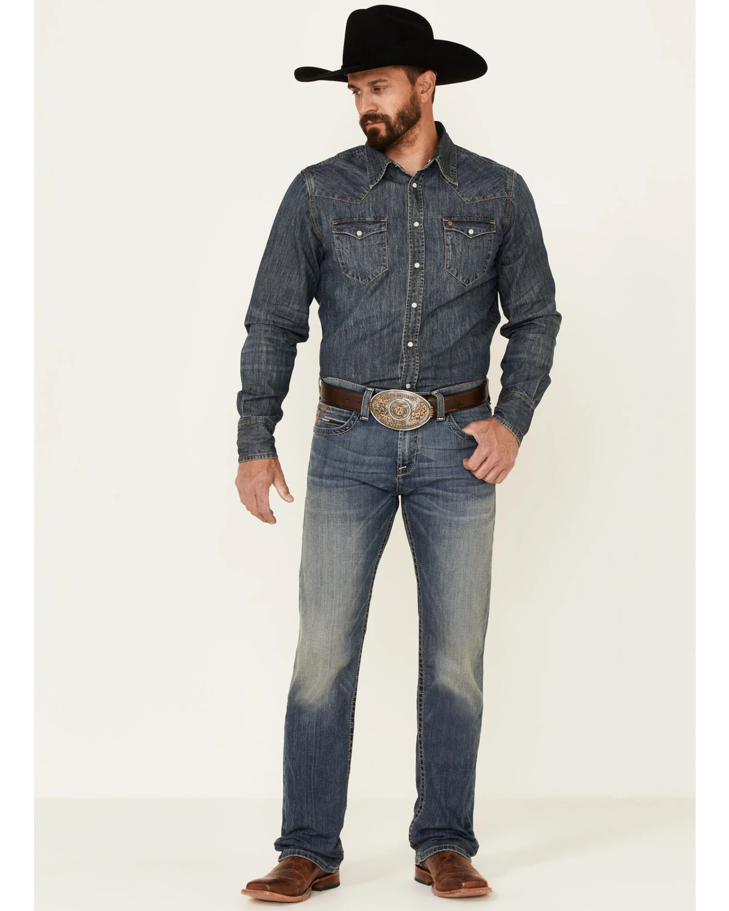 Ariat Men's M7 Jayce Offroad Medium Wash Stretch Slim Straight Jeans - Image 2