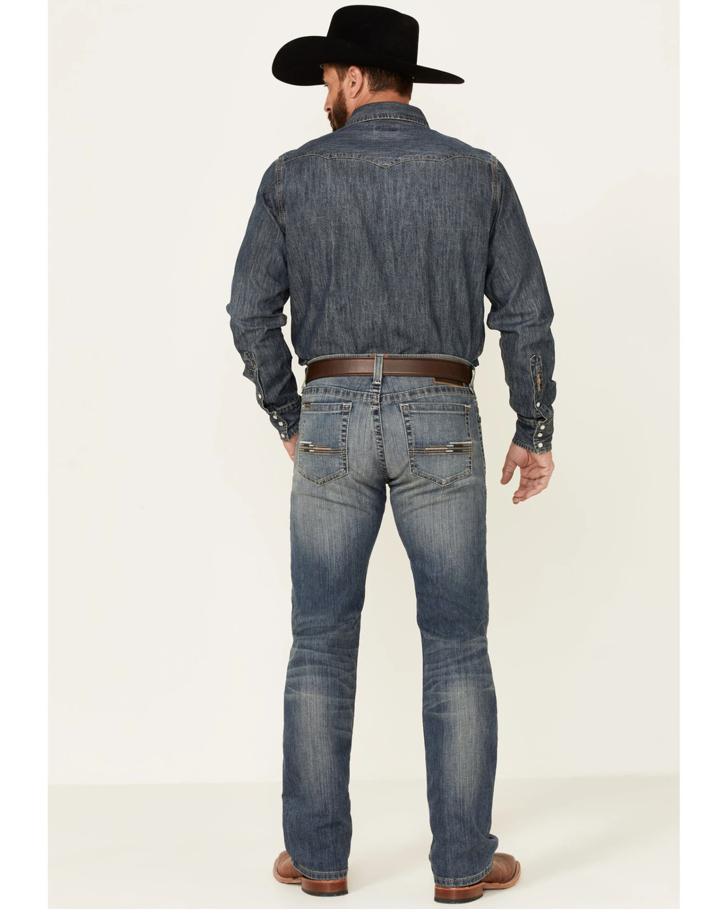 Ariat Men's M7 Jayce Offroad Medium Wash Stretch Slim Straight Jeans - Image 3