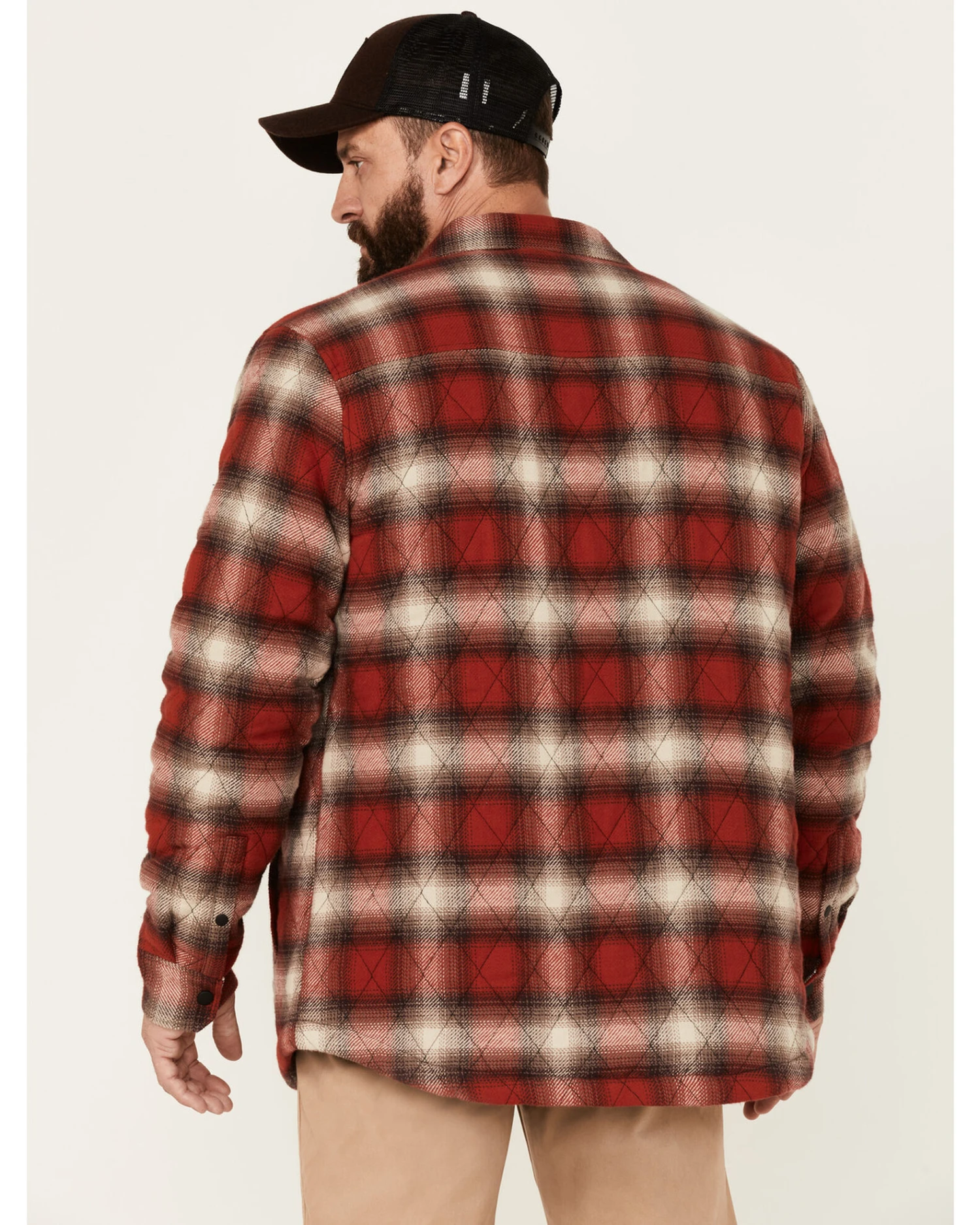 Flag & Anthem Men's Morrison Plaid Quilted Button Down Western Shirt Jacket - Image 2