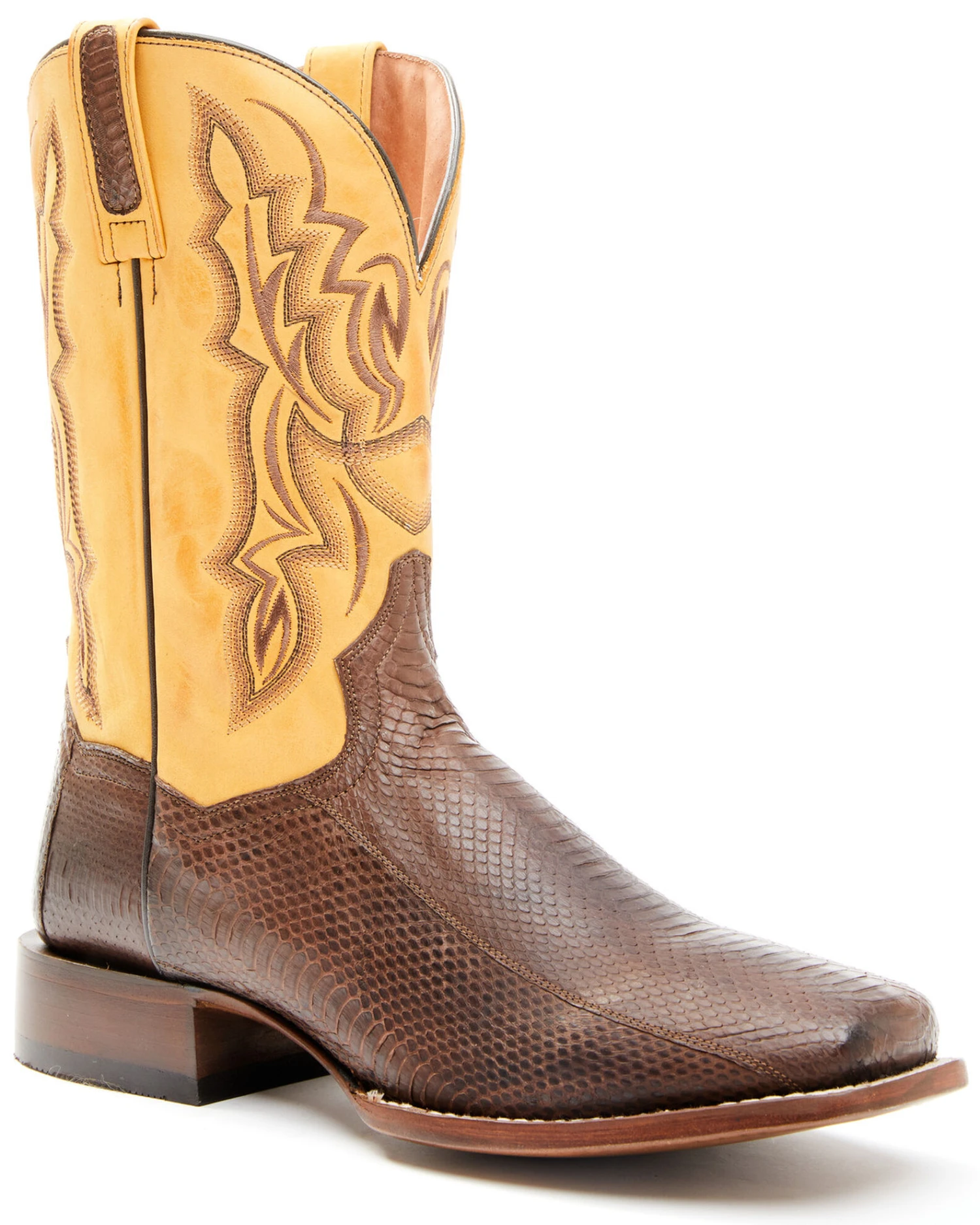 Dan Post Men's Exotic Snake Western Boots - Broad Square Toe - Image 3