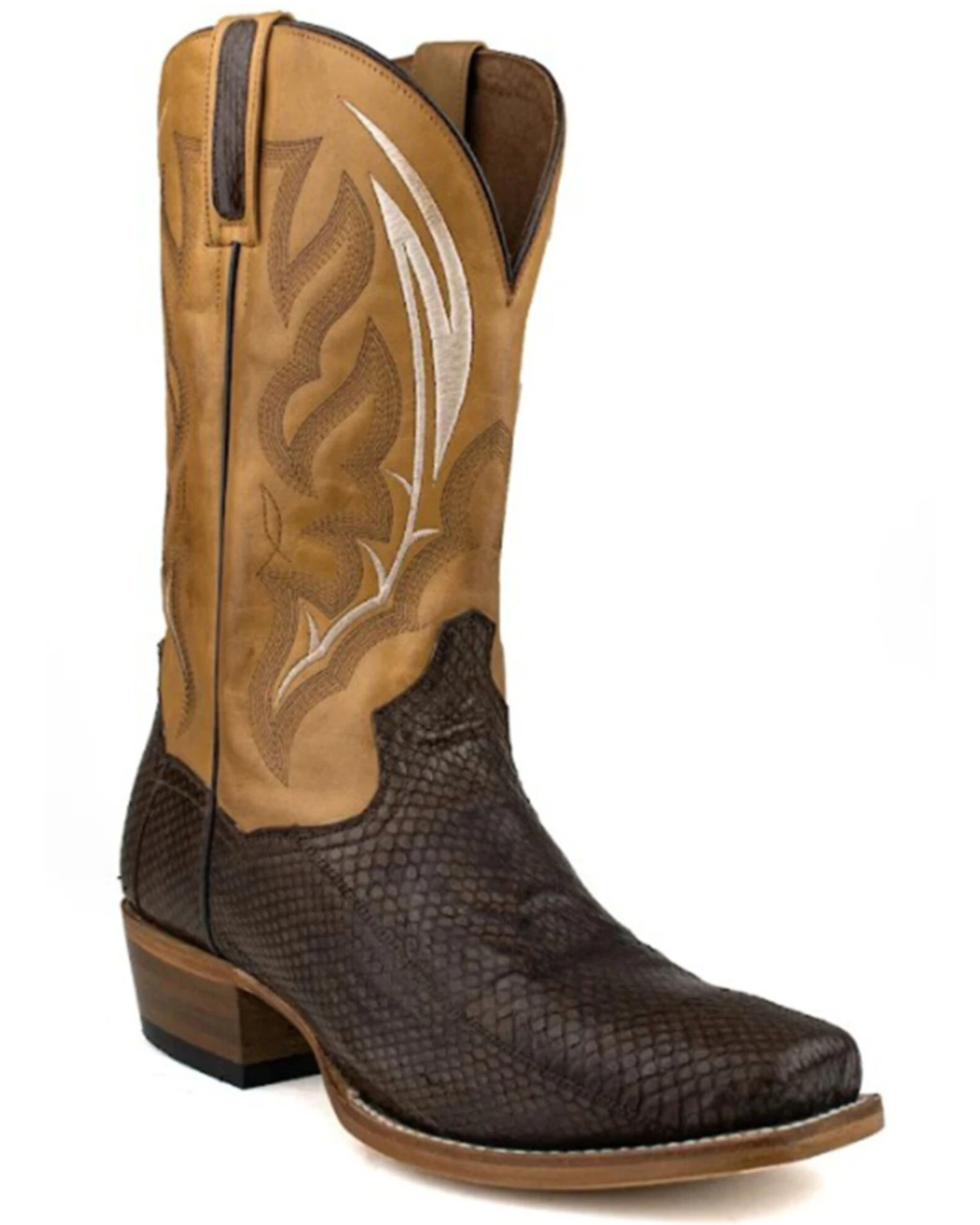 Dan Post Men's Exotic Snake Skin Western Boots - Square Toe - Image 6