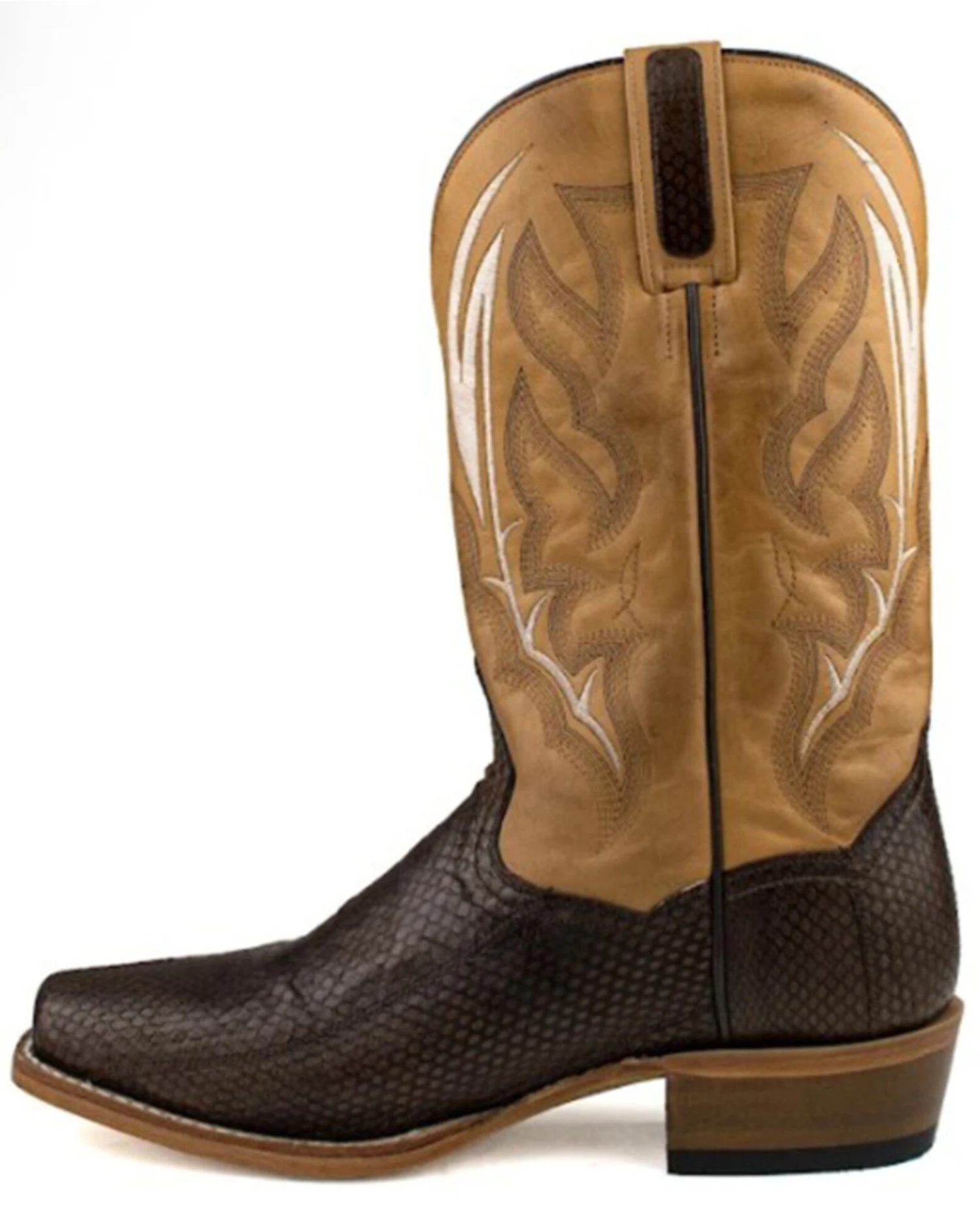 Dan Post Men's Exotic Snake Skin Western Boots - Square Toe