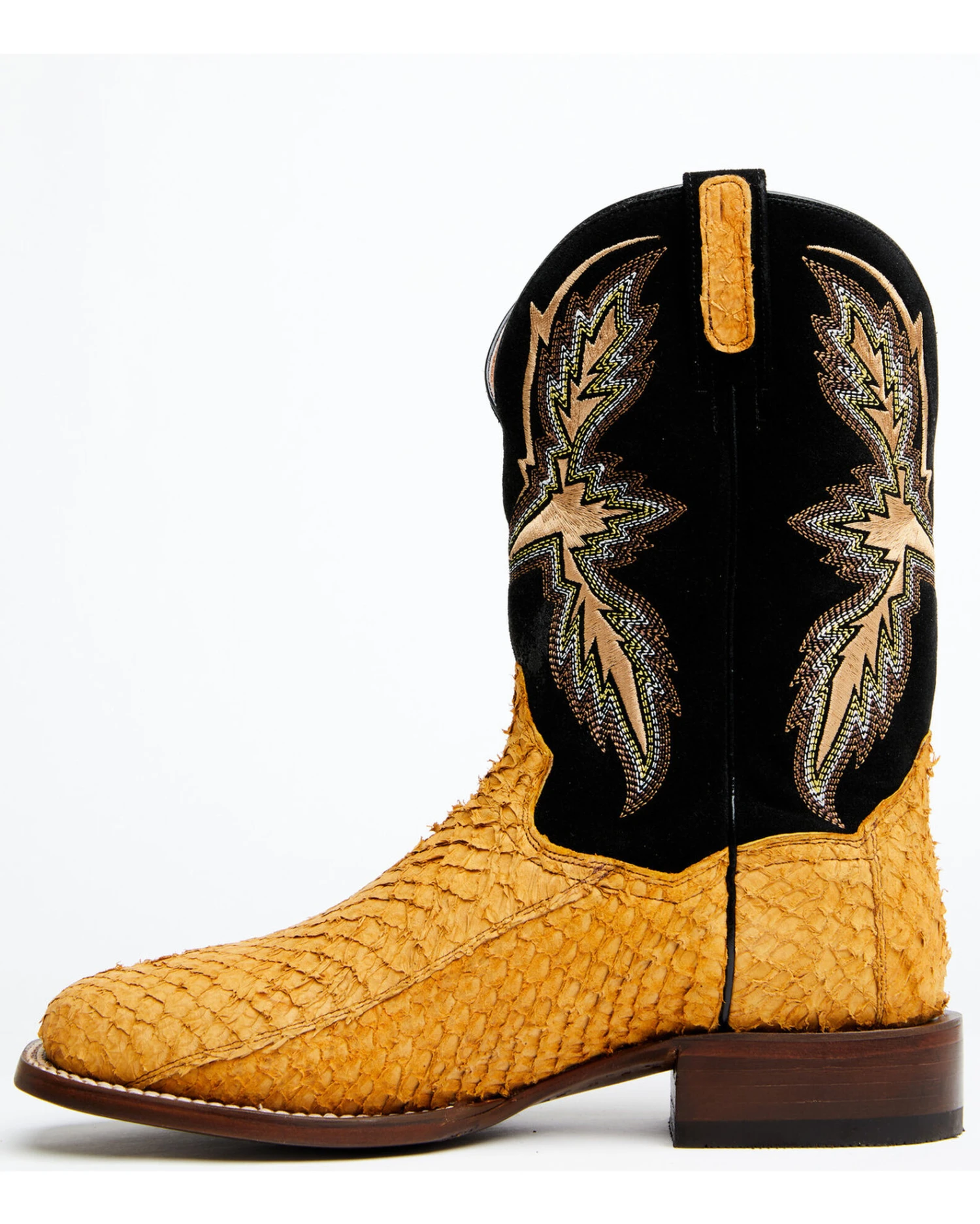 Dan Post Men's Exotic Sea Bass Skin Western Boots - Broad Square Toe - Image 4