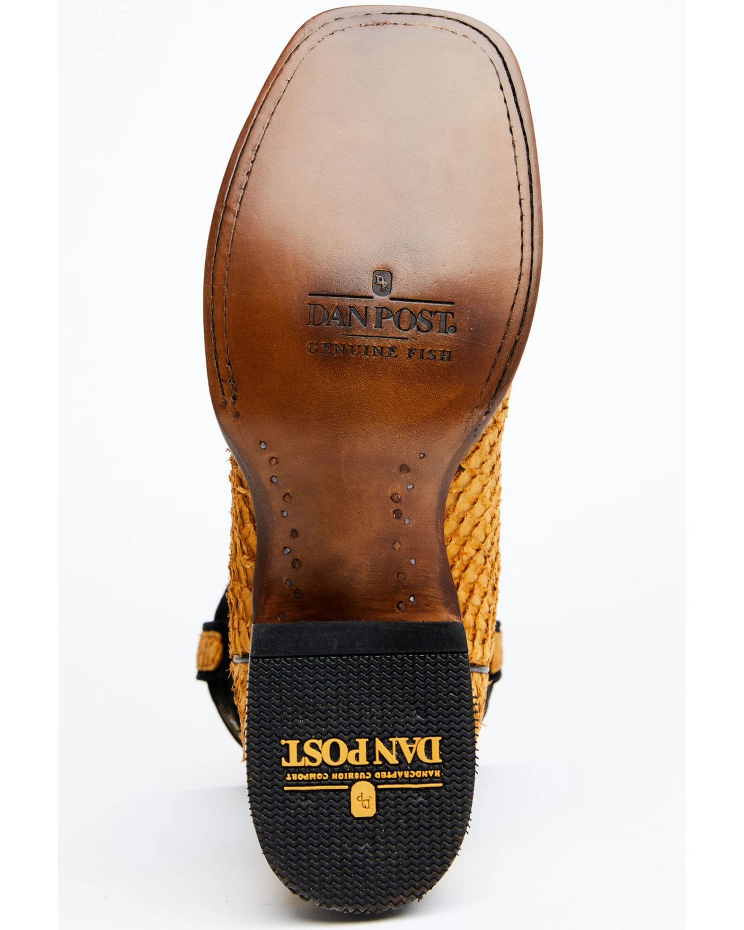 Dan Post Men's Exotic Sea Bass Skin Western Boots - Broad Square Toe - Image 5