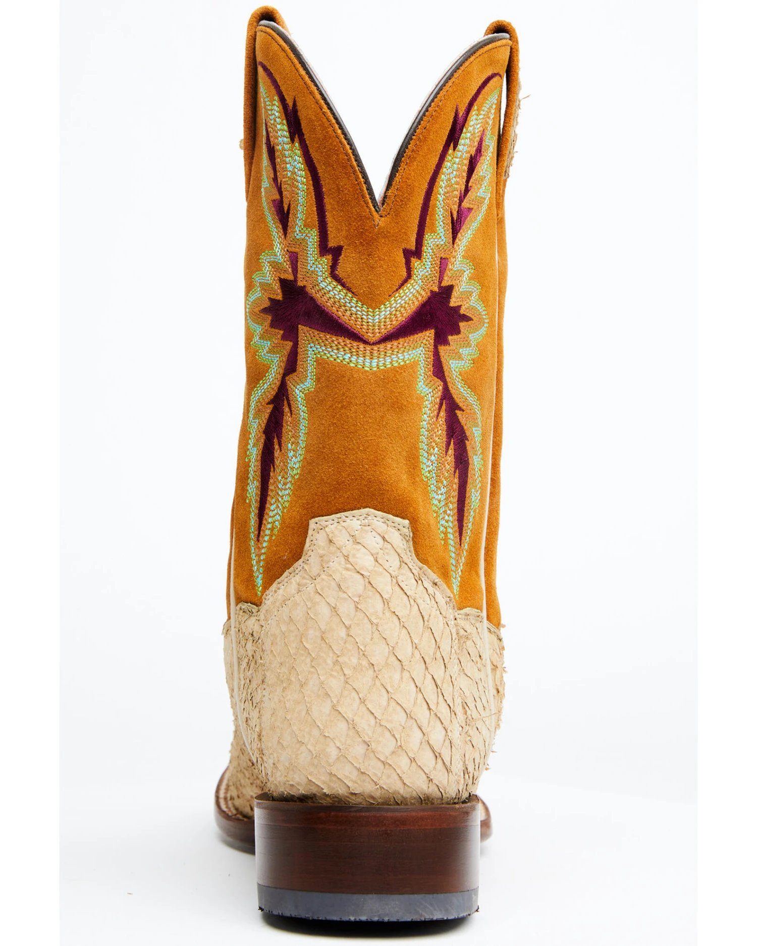 Dan Post Men's Exotic Sea Bass Skin Western Boots - Broad Square Toe - Image 2