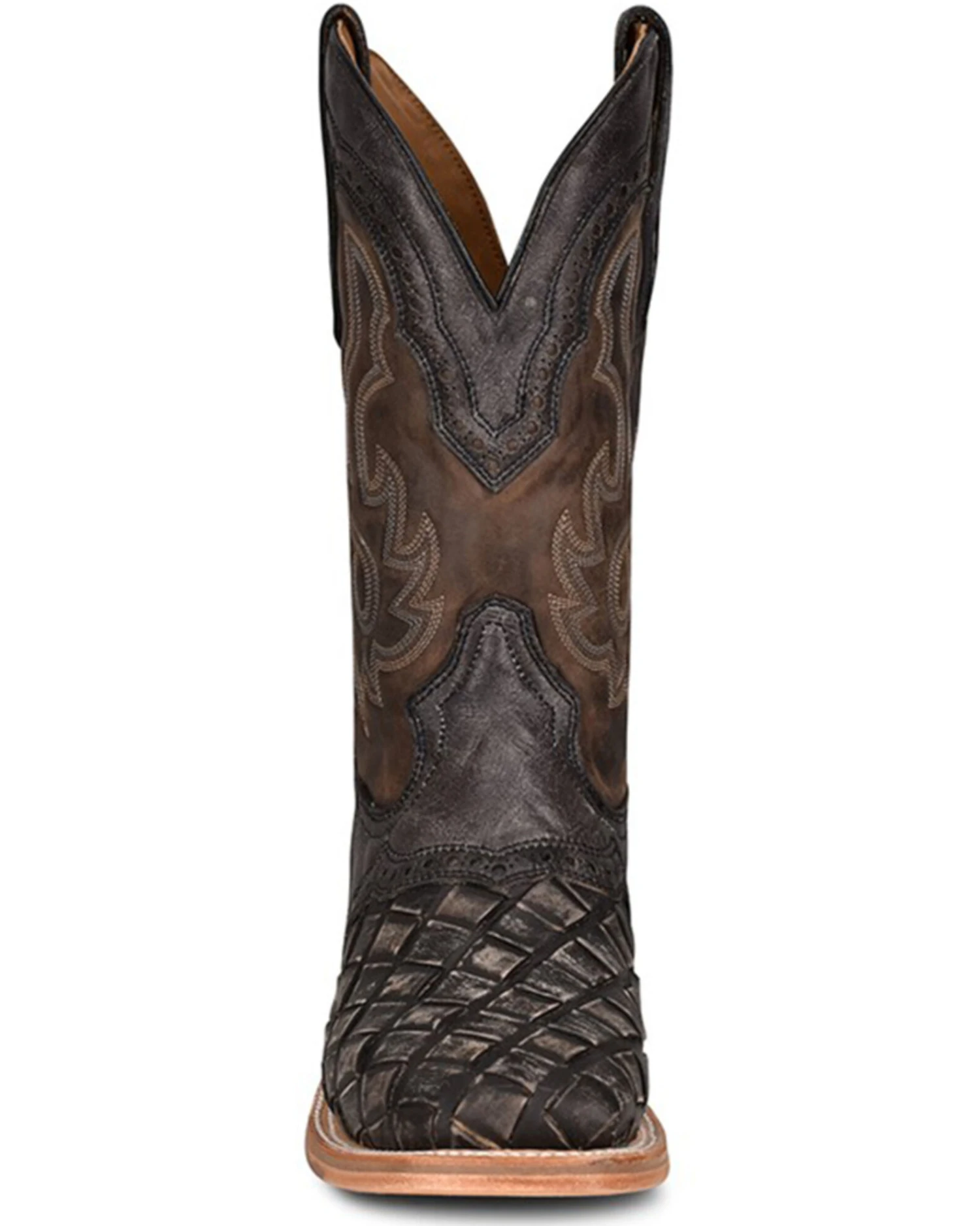 Corral Men's Black Embroidery Western Boots - Broad Square Toe