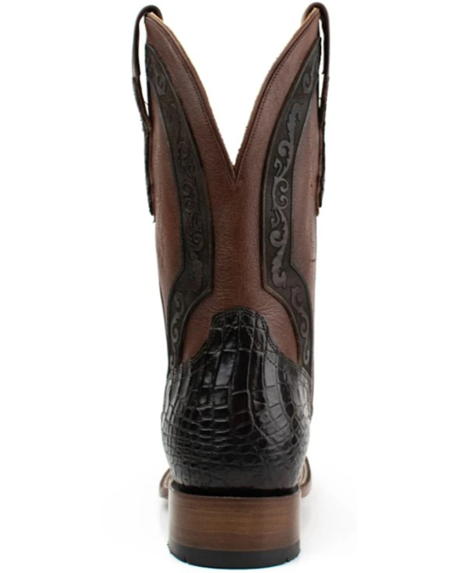 El Dorado Men's American Alligator Exotic Western Boots - Broad Square Toe - Image 6