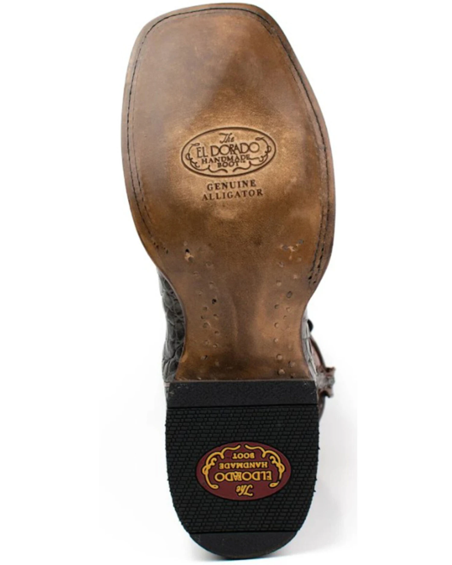 El Dorado Men's American Alligator Exotic Western Boots - Broad Square Toe - Image 2