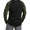 Ariat Men's Black & Lime Camo FR Stretch Long Sleeve Baseball Work T-Shirt