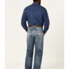 Cinch Men's Grant Medium Stonewash Broken Twill Performance Stretch Relaxed Bootcut Jeans