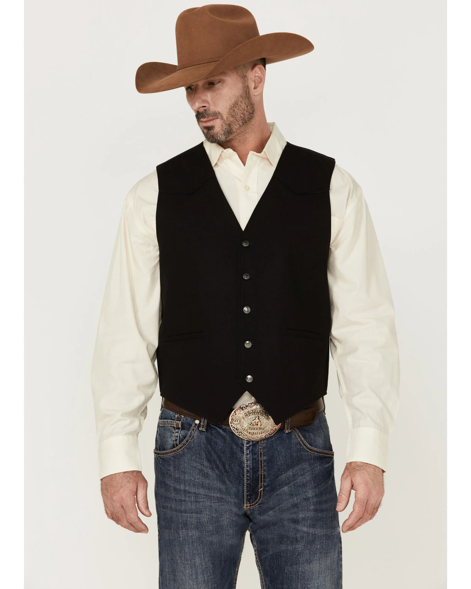 Cody James Men's Highlands Slub Button-Front Western Vest - Image 2