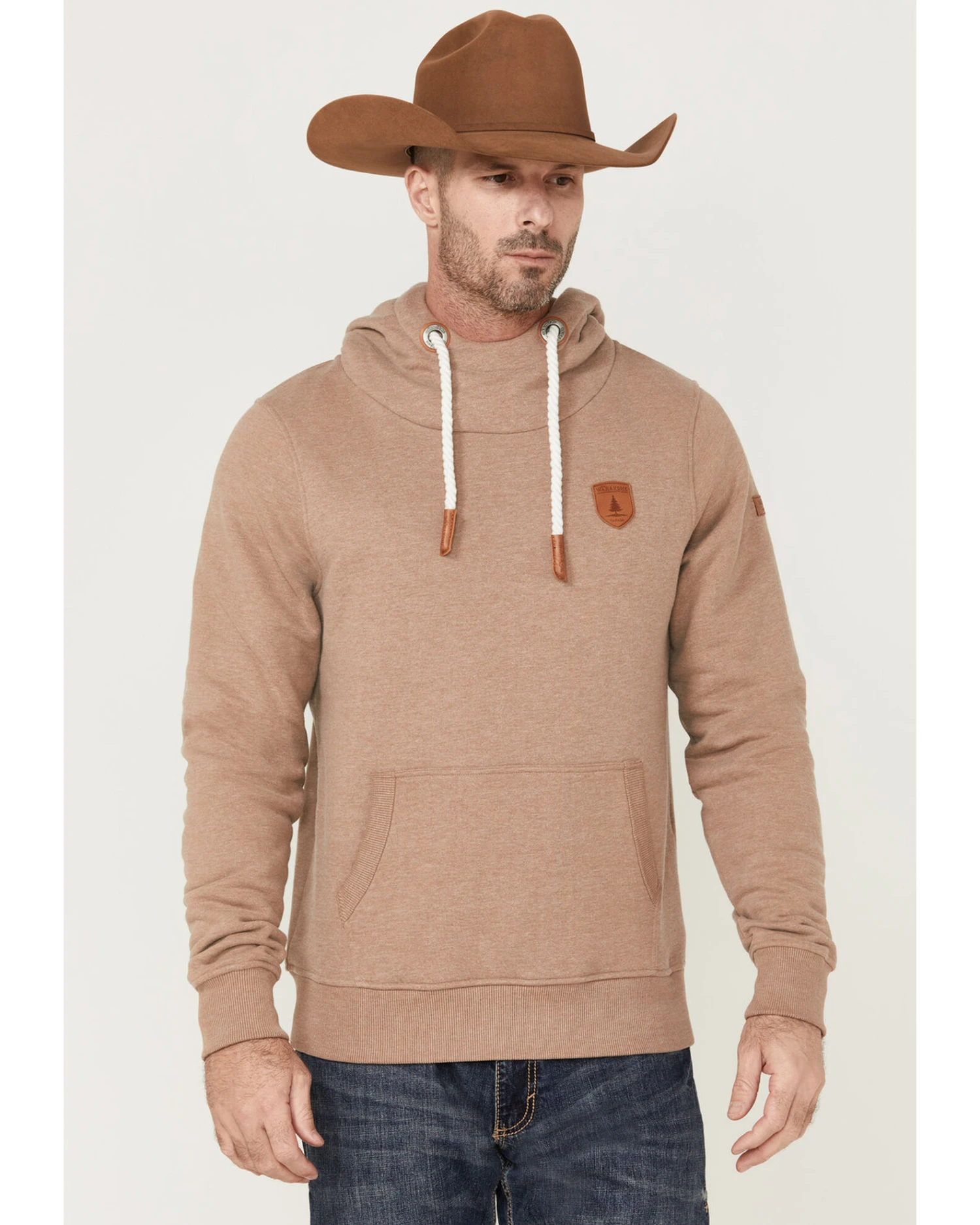 Wanakome Men's Cascade Mocha Pullover Hooded Sweatshirt - Image 3