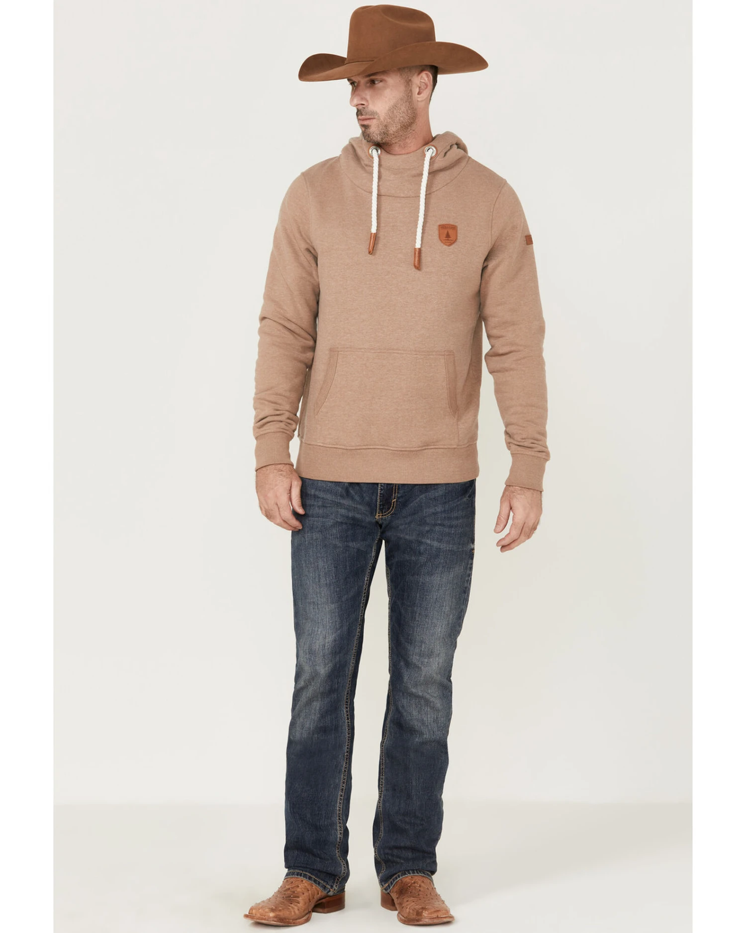 Wanakome Men's Cascade Mocha Pullover Hooded Sweatshirt - Image 2