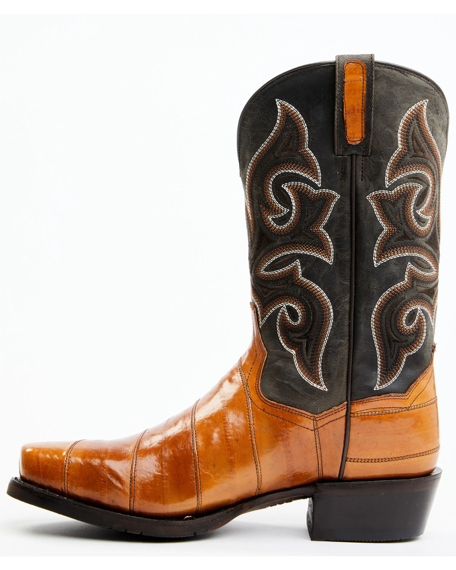 Dan Post Men's Camel Eel Exotic Western Boots - Square Toe - Image 3