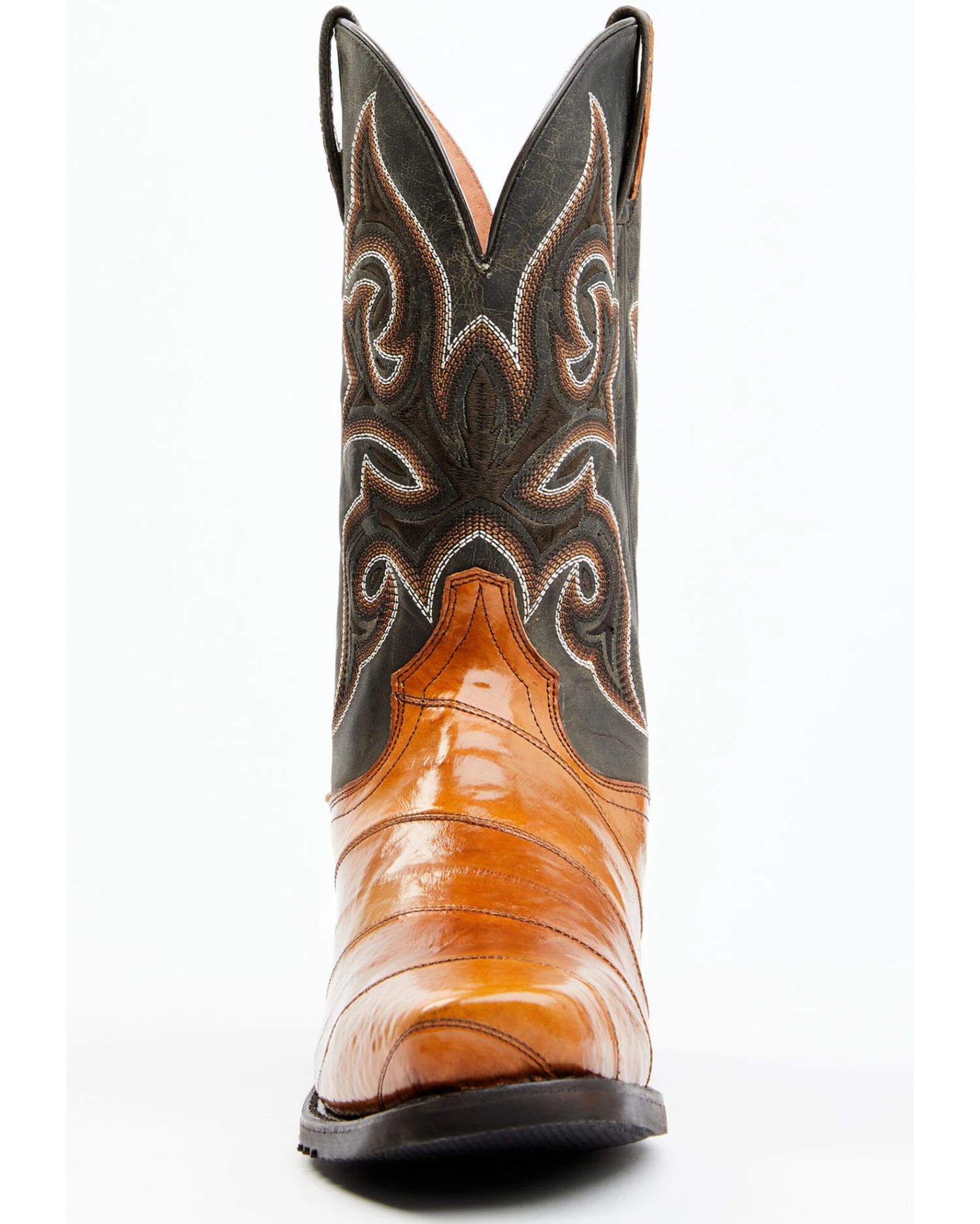 Dan Post Men's Camel Eel Exotic Western Boots - Square Toe - Image 5