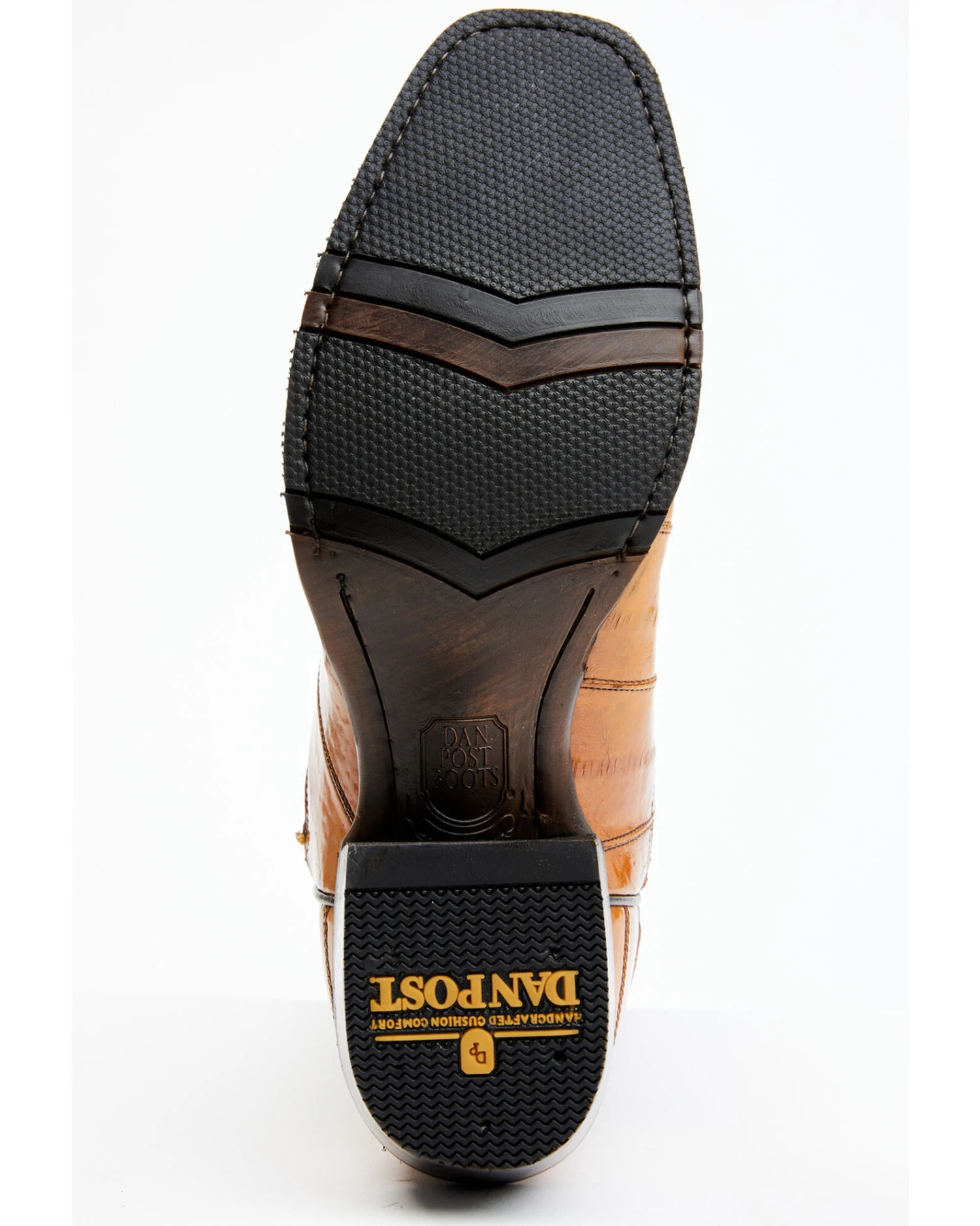 Dan Post Men's Camel Eel Exotic Western Boots - Square Toe - Image 4