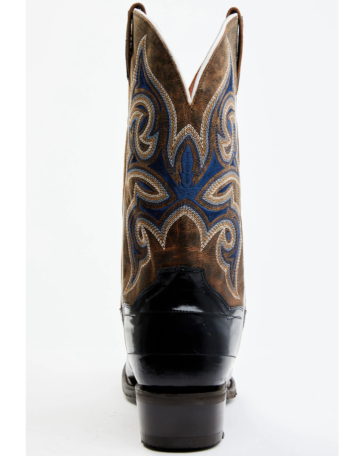 Dan Post Men's Eel Exotic Blue Western Boots - Square Toe - Image 5