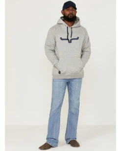 Kimes Ranch Men's TTL Heather Gray Logo Embroidered Hooded Sweatshirt