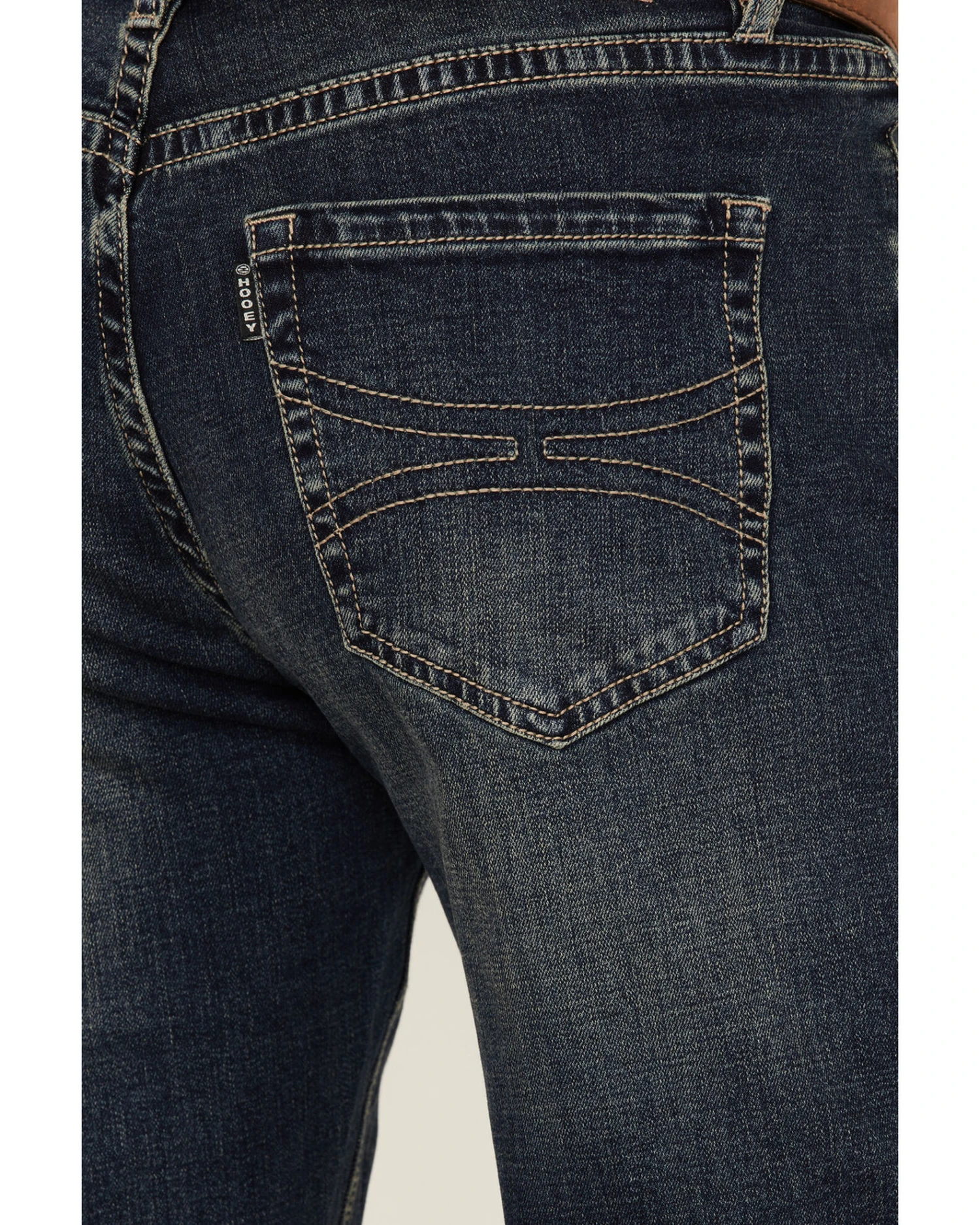 Hooey By Rock & Roll Denim Men's Dark Wash Double Barrel Reflex Stackable Bootcut Jeans - Image 2