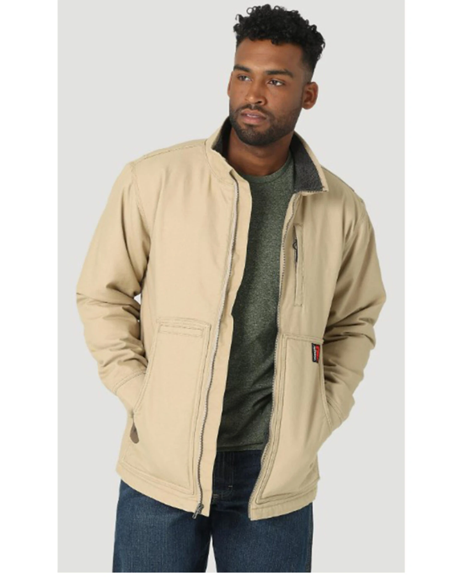 Wrangler RIGGS Men's Tough Layers Sherpa Lined Canvas Jacket - Image 2