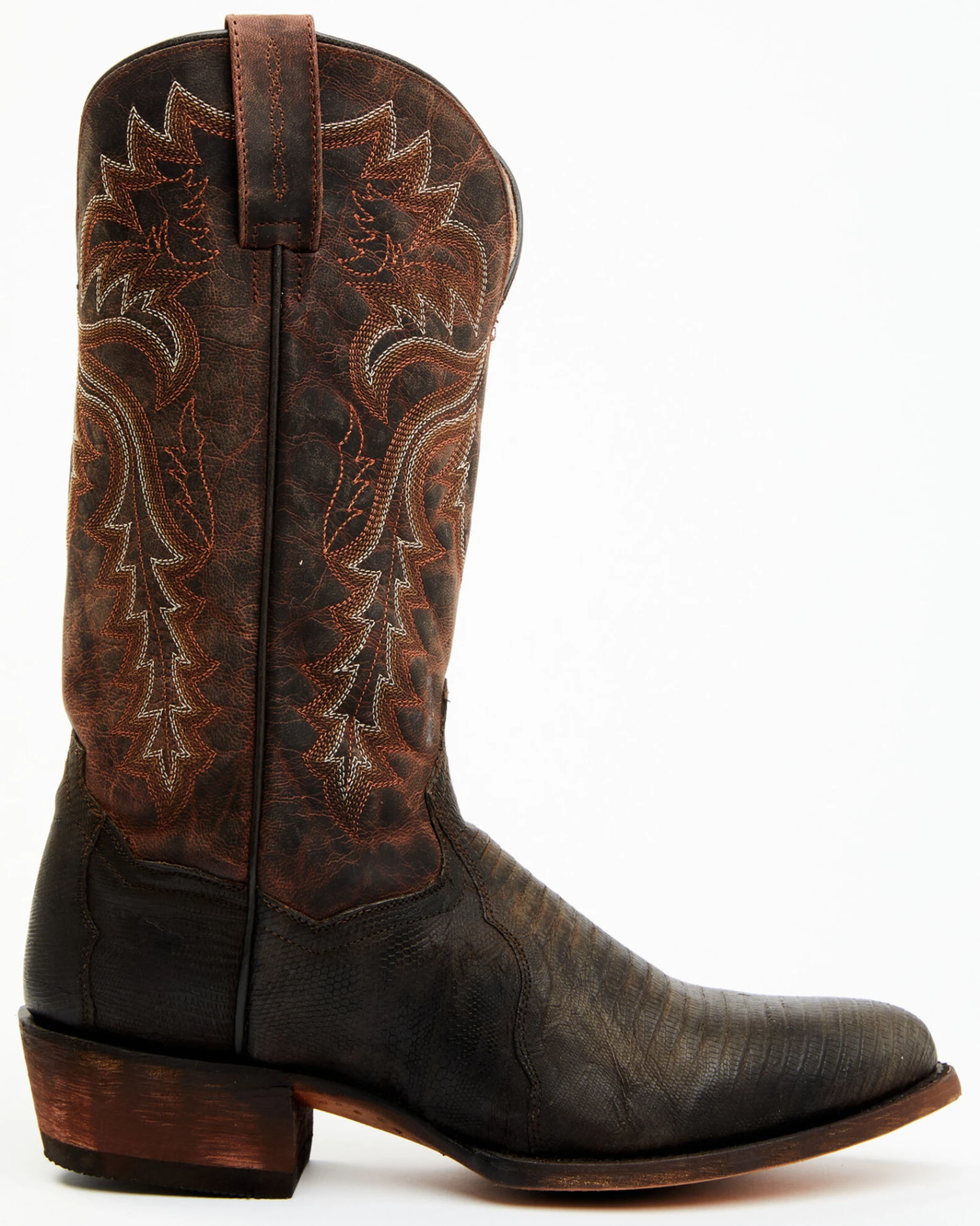 Dan Post Men's Exotic Teju Lizard Leather Tall Western Boots - Round Toe - Image 5