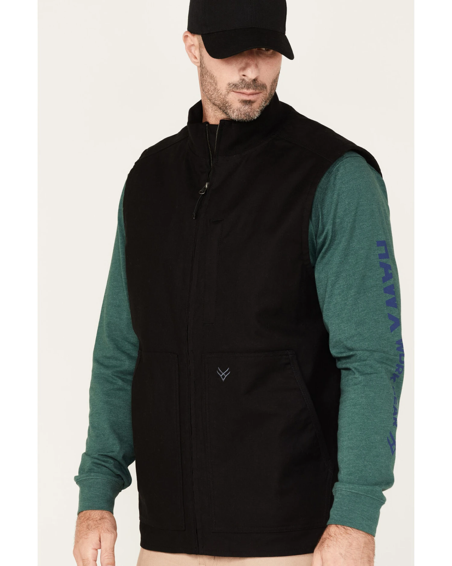 Hawx Men's Canvas Zip-Front Insulated Work Vest - Image 3