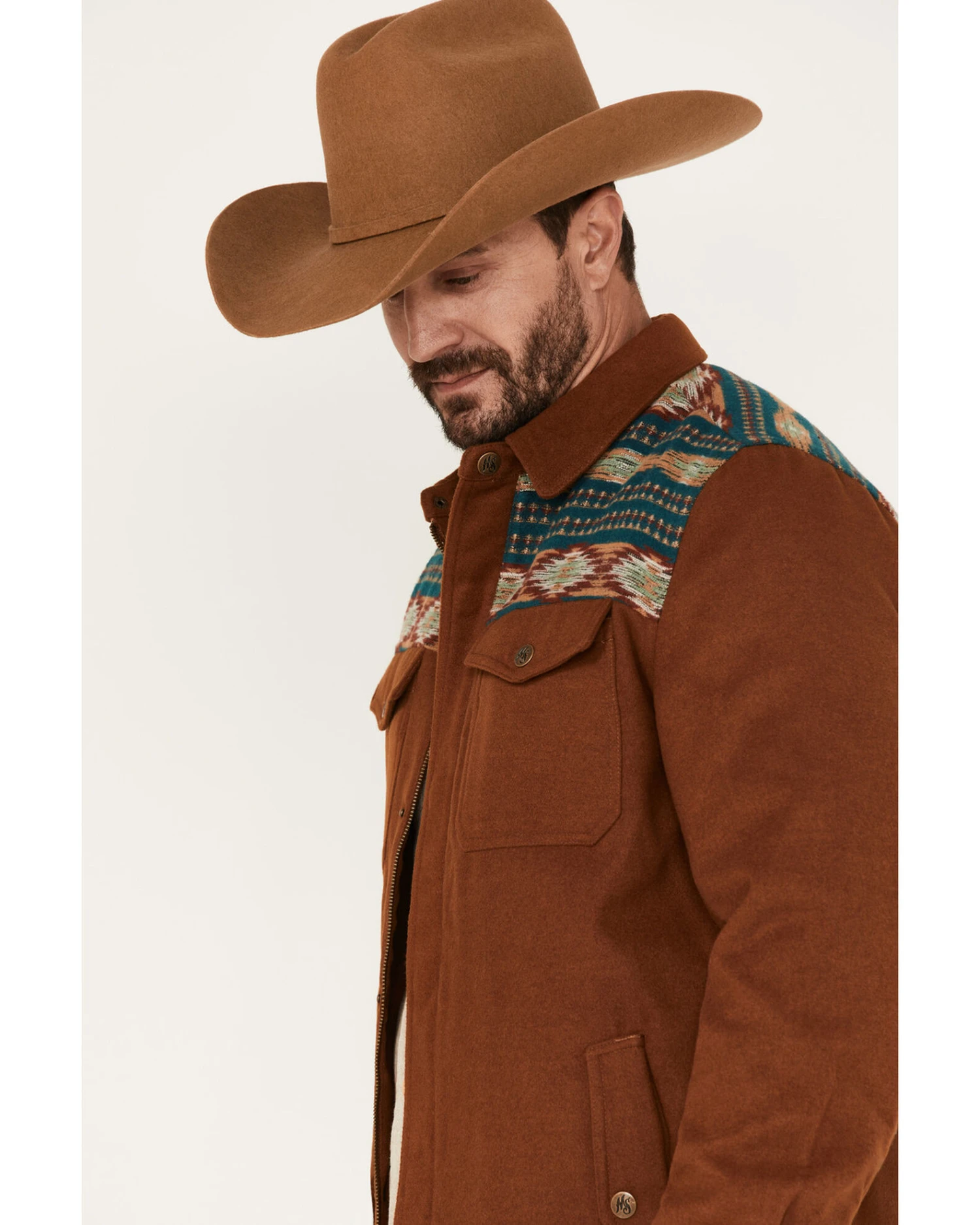 Moonshine Spirit Men's Jarvis Southwestern Wool Shacket - Image 2