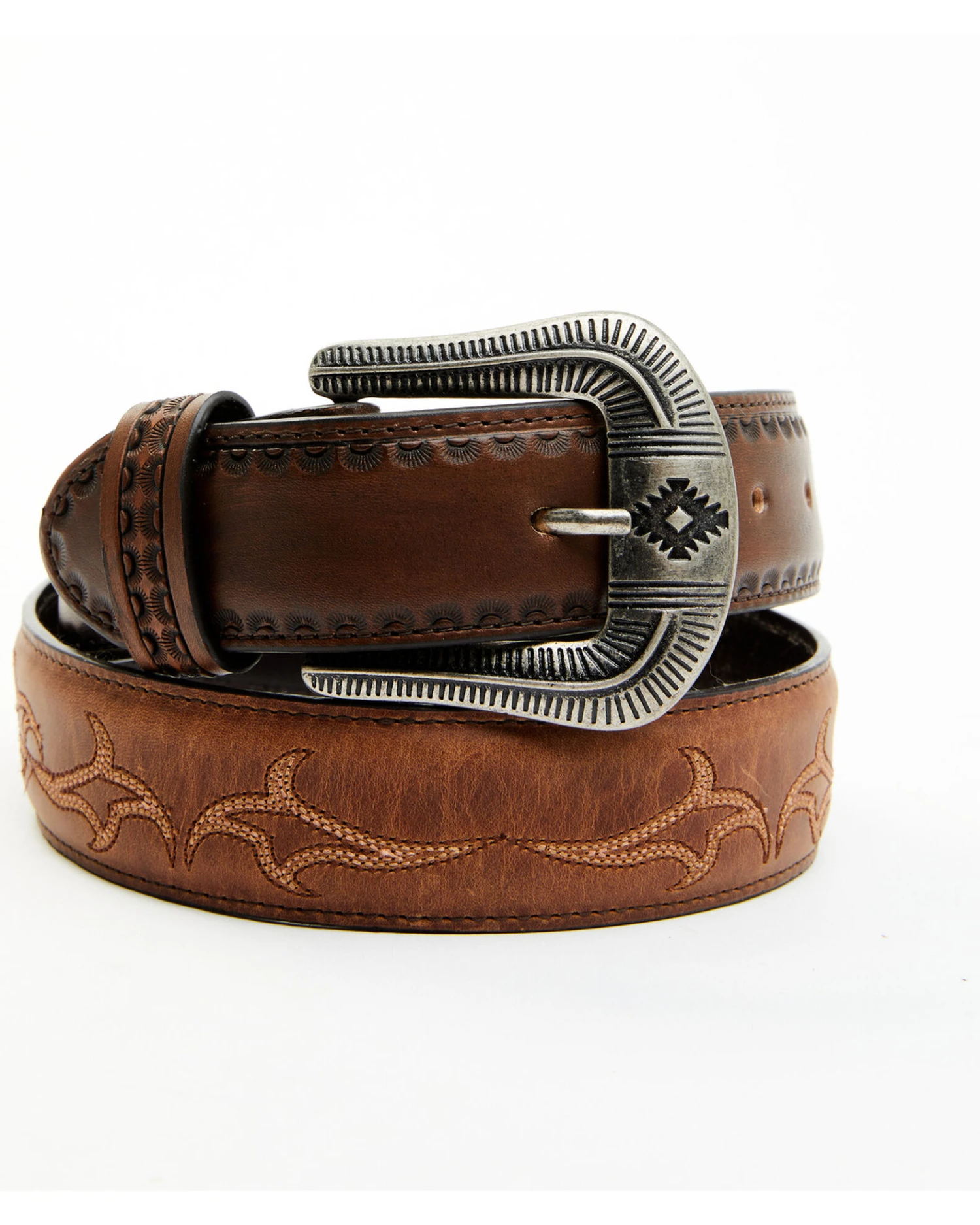 Moonshine Spirit Men's Crazy Horse Vintage Western Belt - Image 2