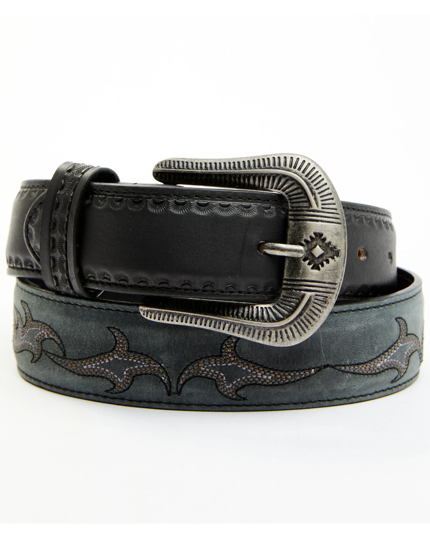Moonshine Spirit Men's Mad Cat Western Leather Belt - Image 2