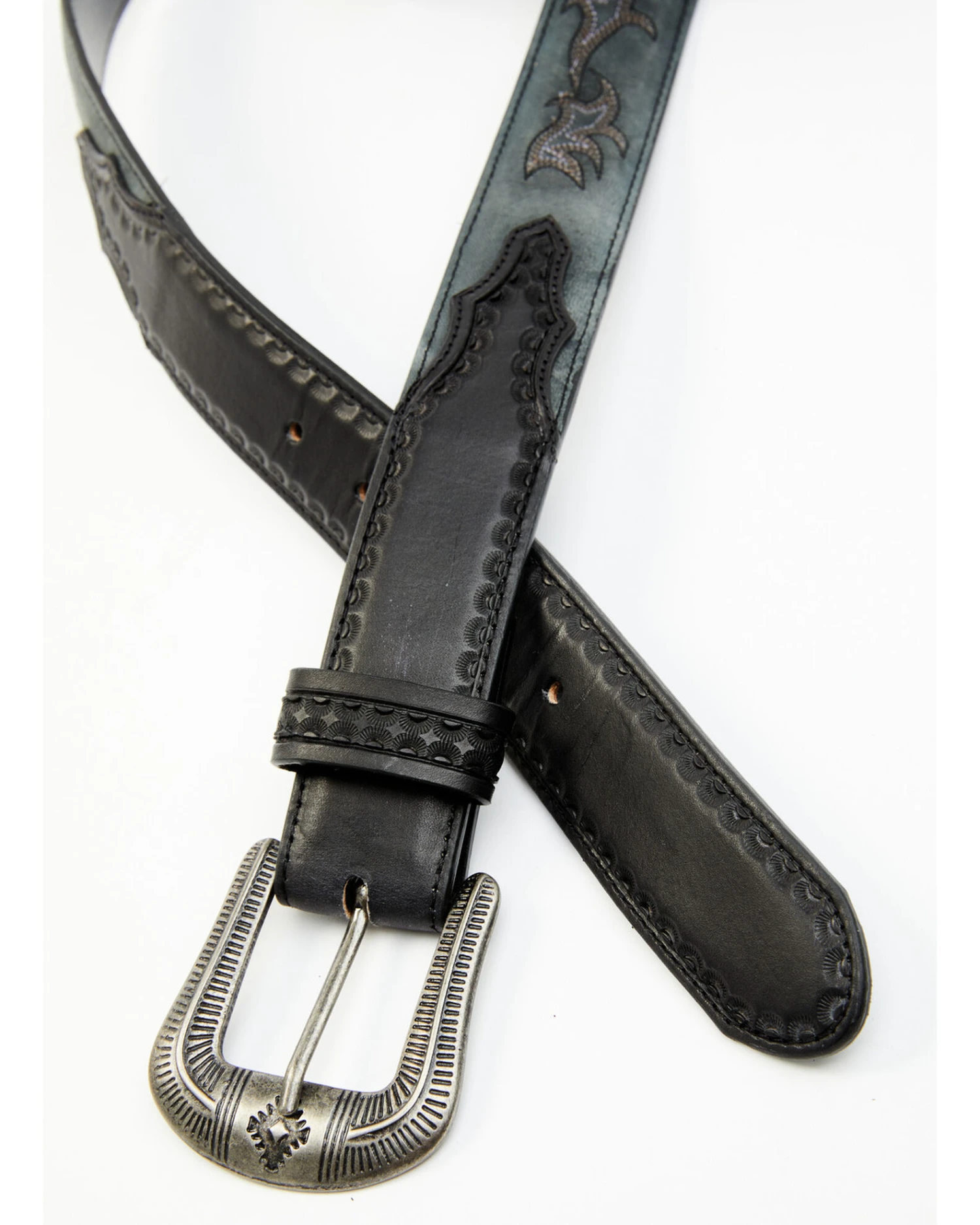 Moonshine Spirit Men's Mad Cat Western Leather Belt