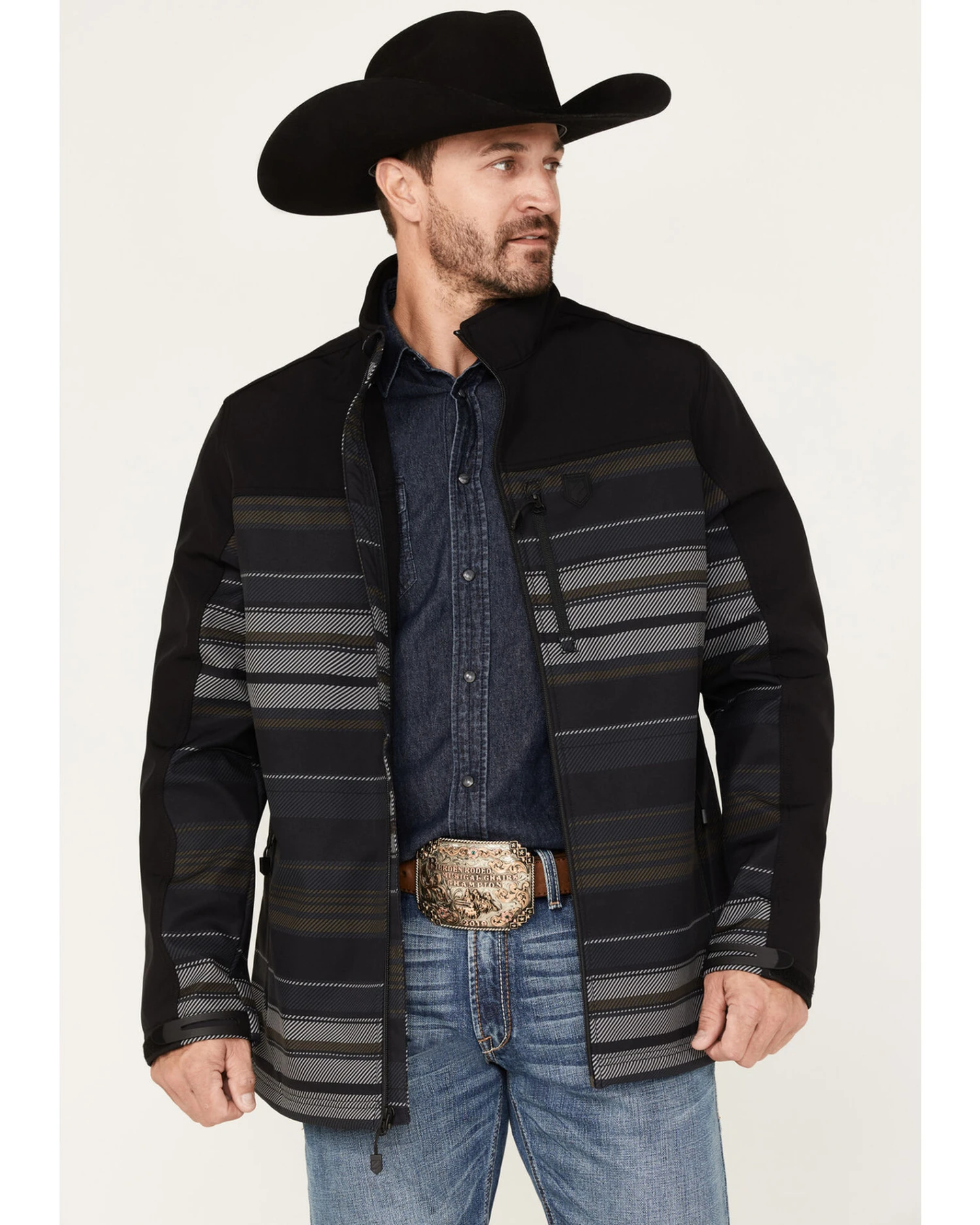 RANK 45 Men's Prescott Printed Softshell Jacket - Image 4