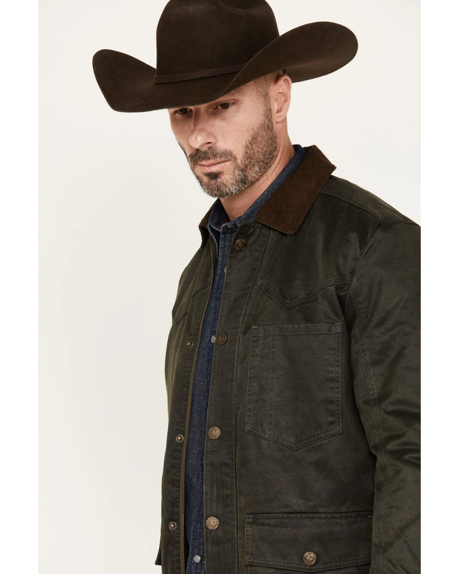 Cody James Men's Mansfield Oilskin Field Coat - Image 3