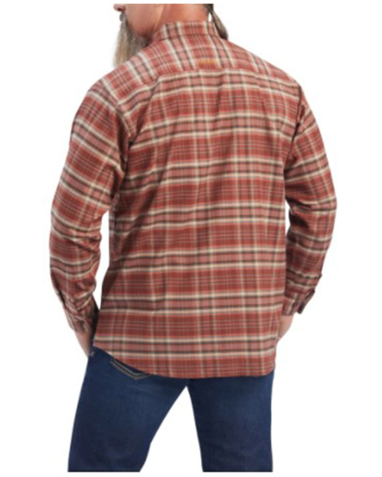 Ariat Men's Rebar Plaid DuraStretch Button Down Flannel Work Shirt - Image 2
