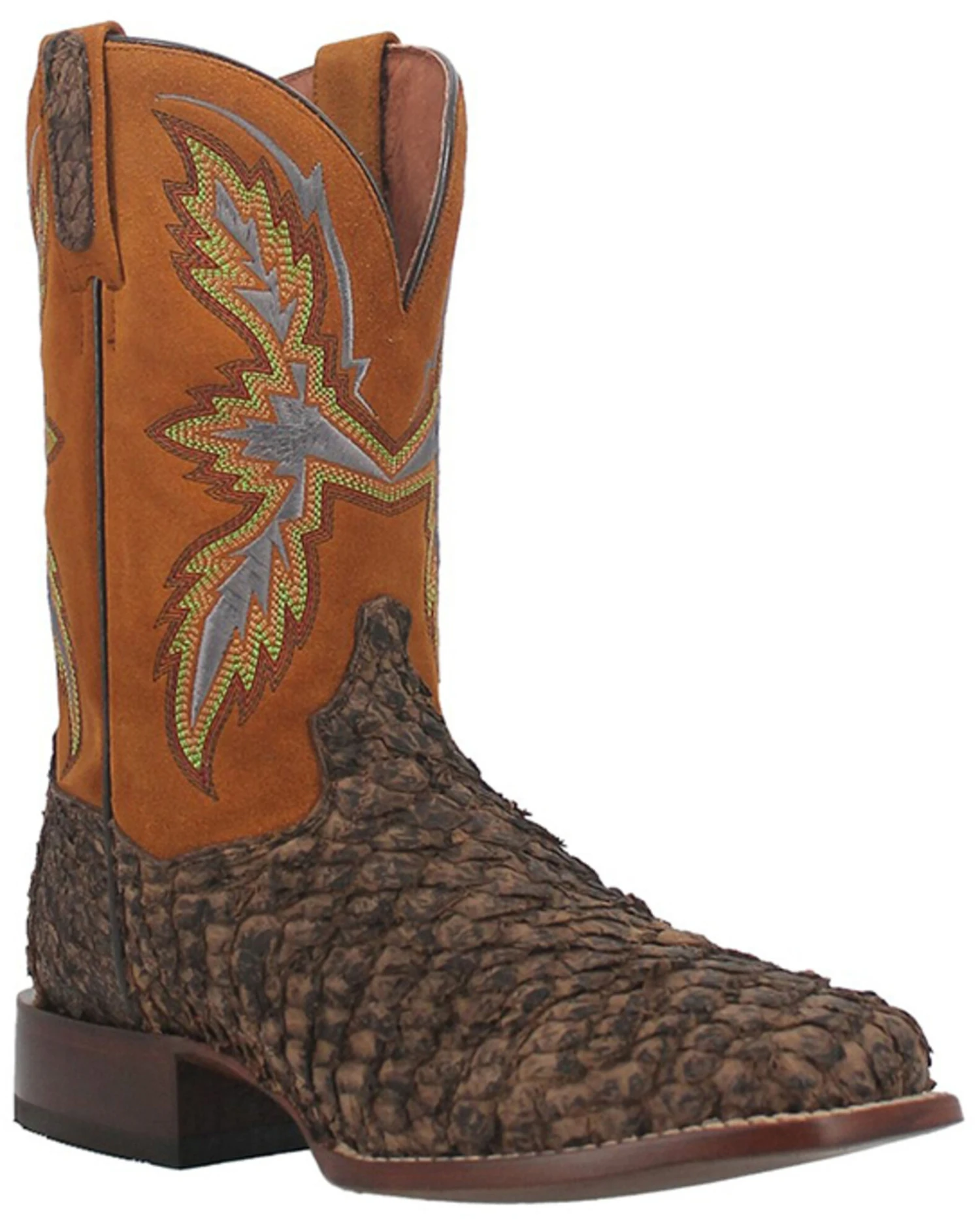 Dan Post Men's Dorsal Sea Bass Exotic Western Boots - Broad Square Toe - Image 6