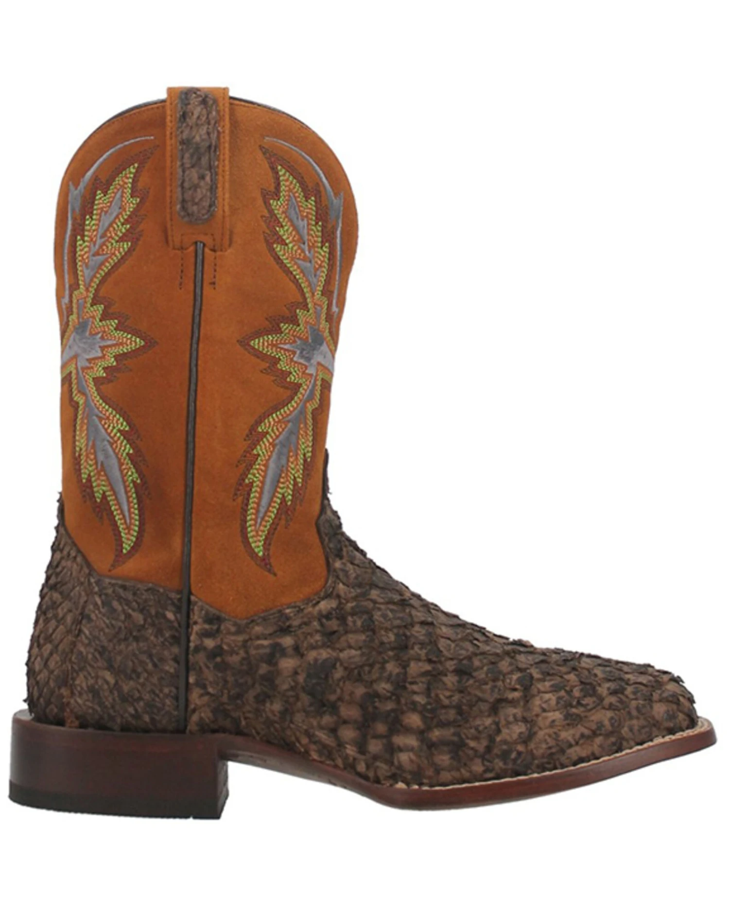 Dan Post Men's Dorsal Sea Bass Exotic Western Boots - Broad Square Toe - Image 7