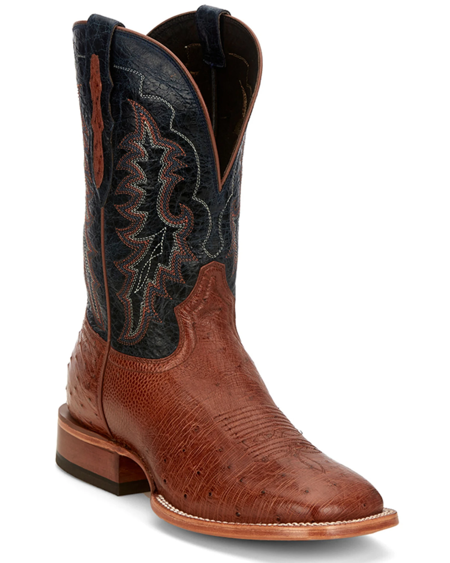 Tony Lama Men's Murillo Smooth Ostrich Western Boots - Broad Square Toe - Image 6