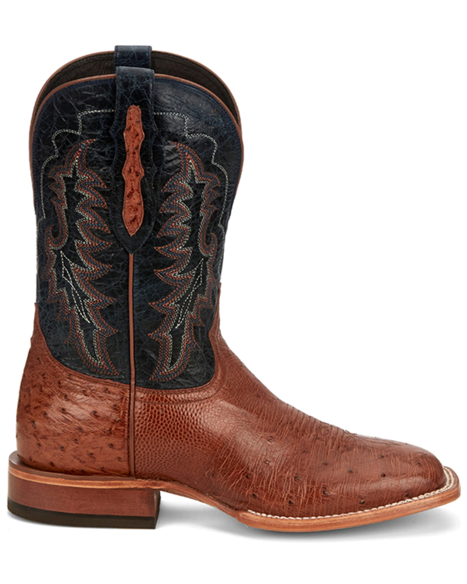 Tony Lama Men's Murillo Smooth Ostrich Western Boots - Broad Square Toe - Image 4