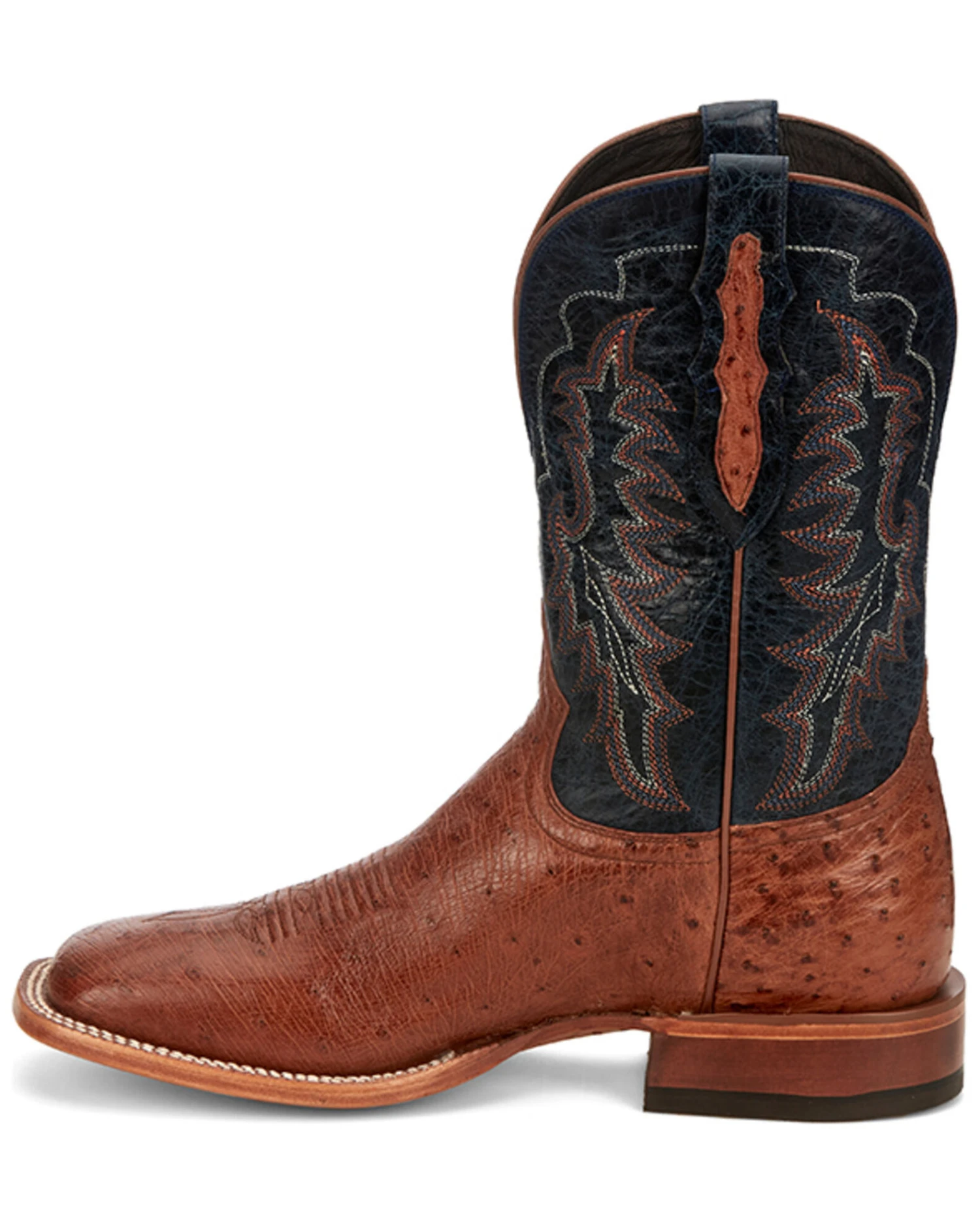 Tony Lama Men's Murillo Smooth Ostrich Western Boots - Broad Square Toe - Image 5