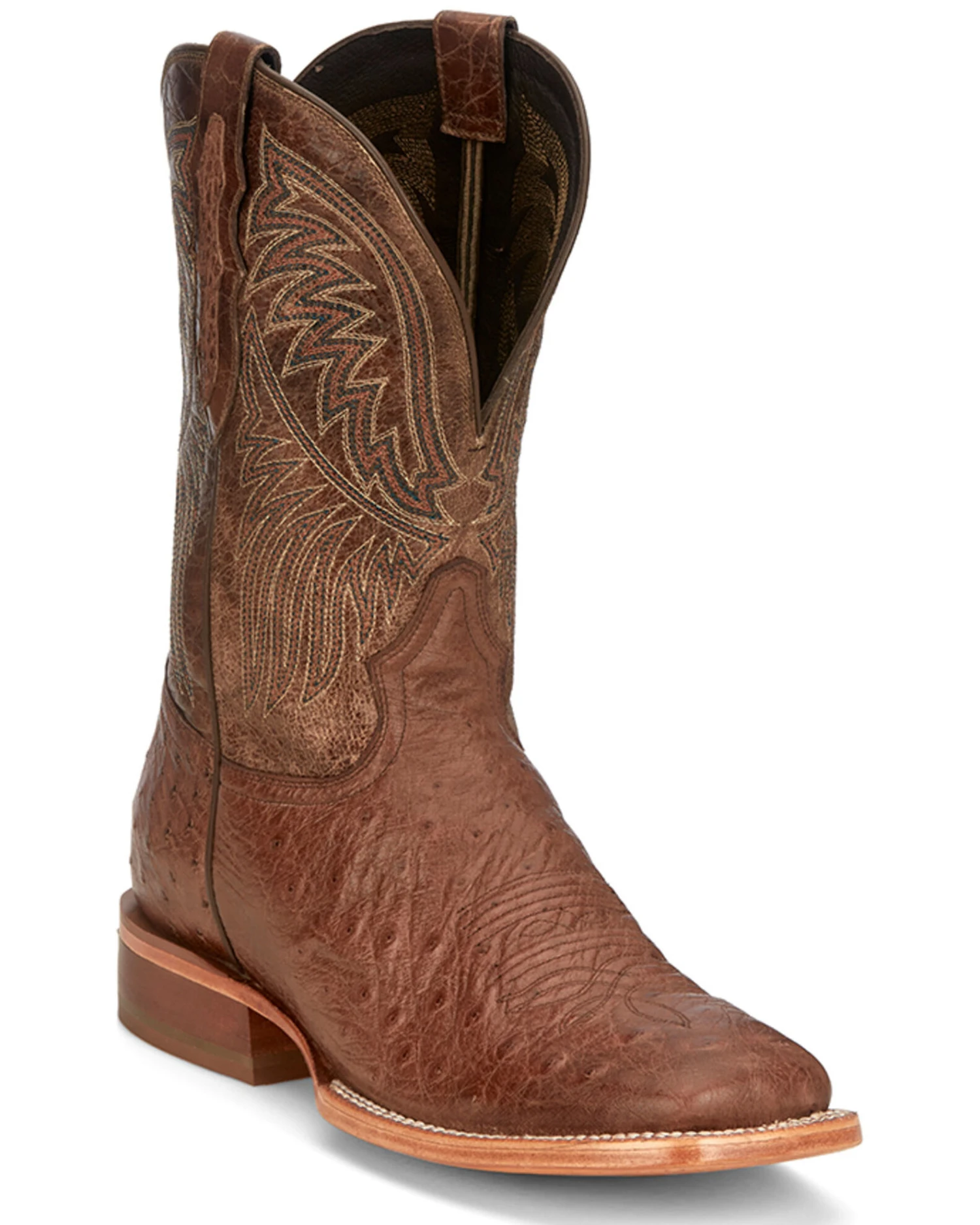Tony Lama Men's Alamosa Smooth Ostrich Western Boots - Broad Square Toe - Image 6