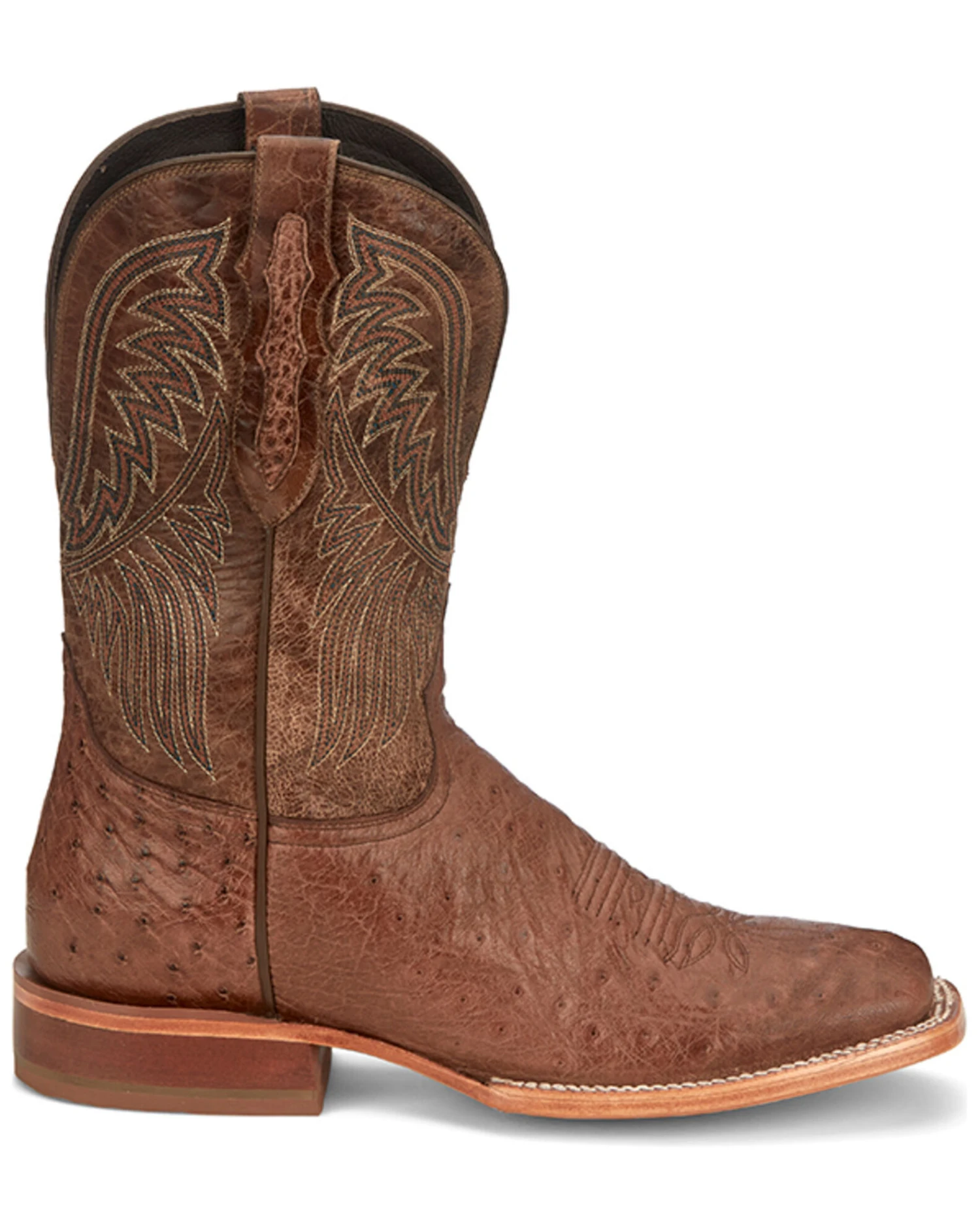 Tony Lama Men's Alamosa Smooth Ostrich Western Boots - Broad Square Toe - Image 4