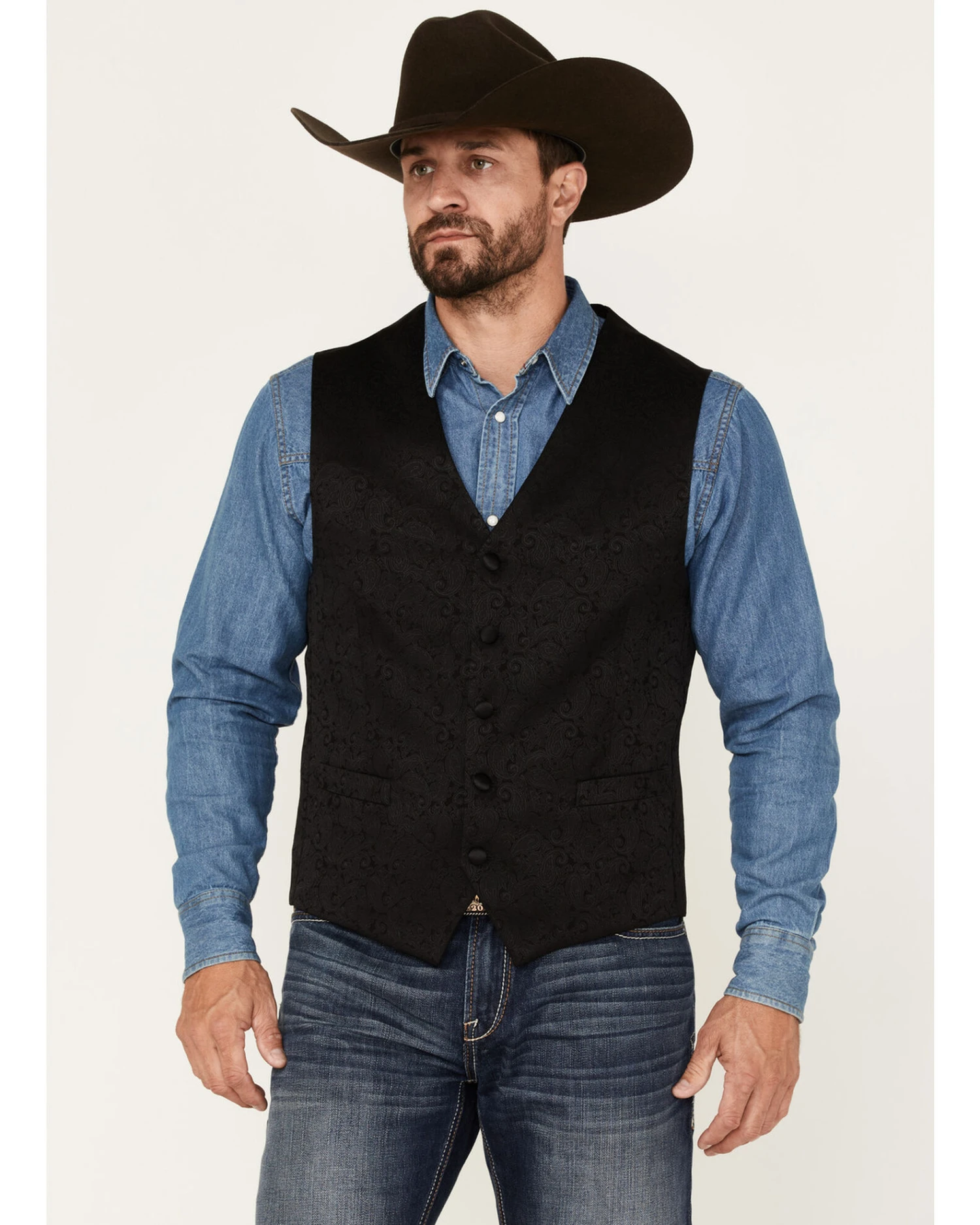 Cody James Men's Paisley Vest - Image 4