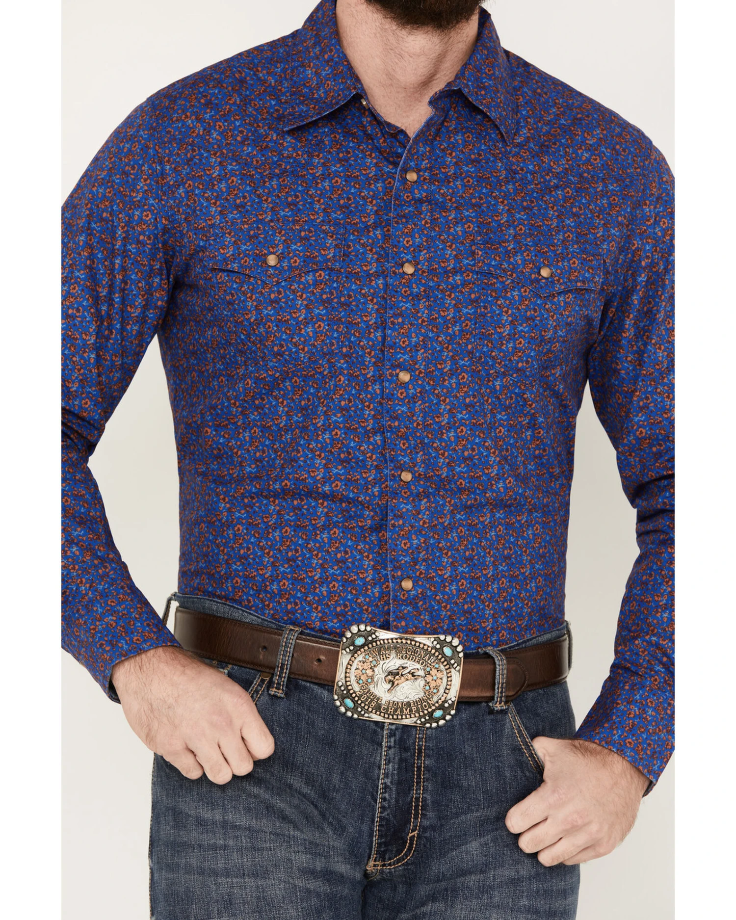 Wrangler Retro Men's Floral Western Snap Shirt