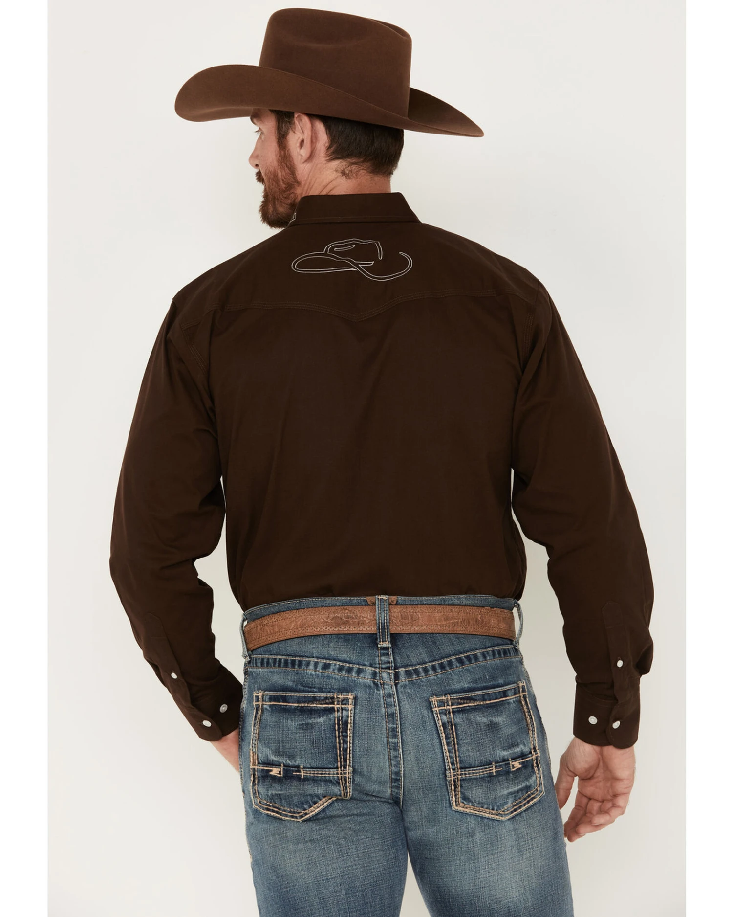 Resistol Men's Enzo Logo Long Sleeve Button Down Shirt - Image 4