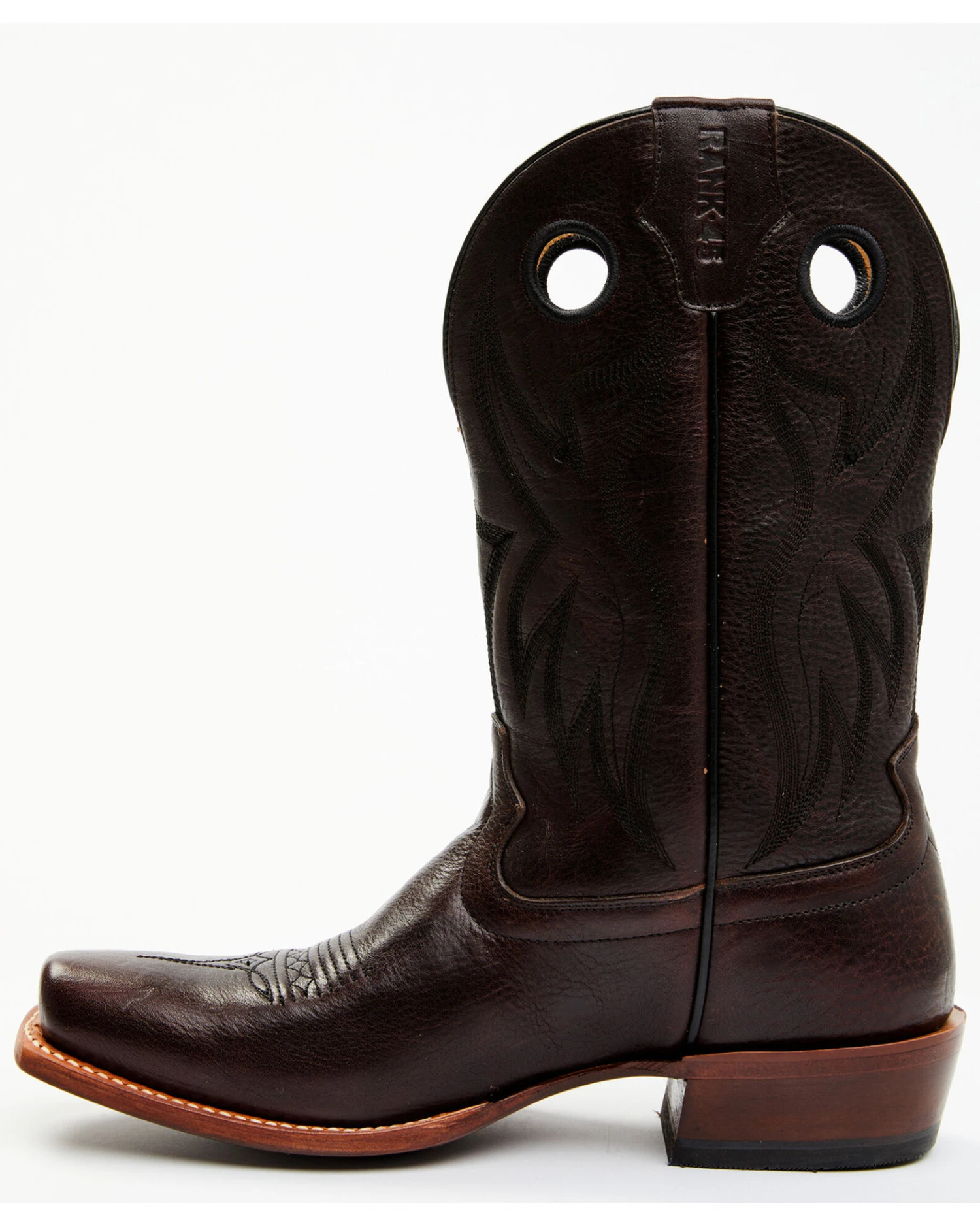 RANK 45 Men's Saloon Western Boots - Square Toe - Image 5